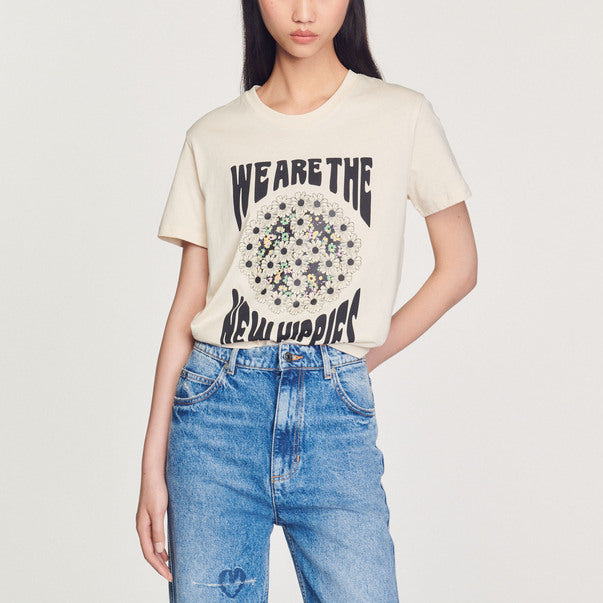 T-shirt We Are The New Hippies Sandro seconde main
