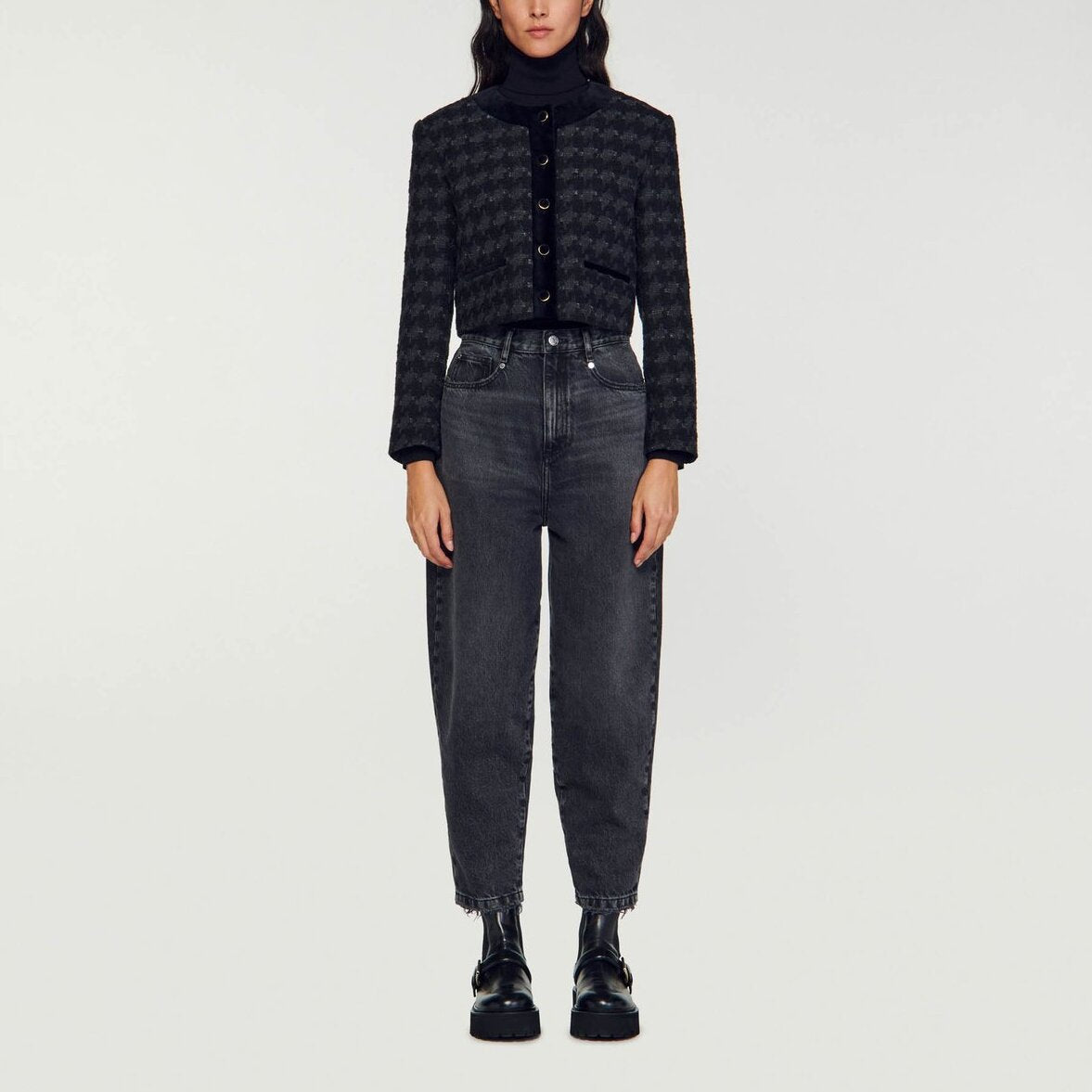 Veste courte en tweed Sandro seconde main