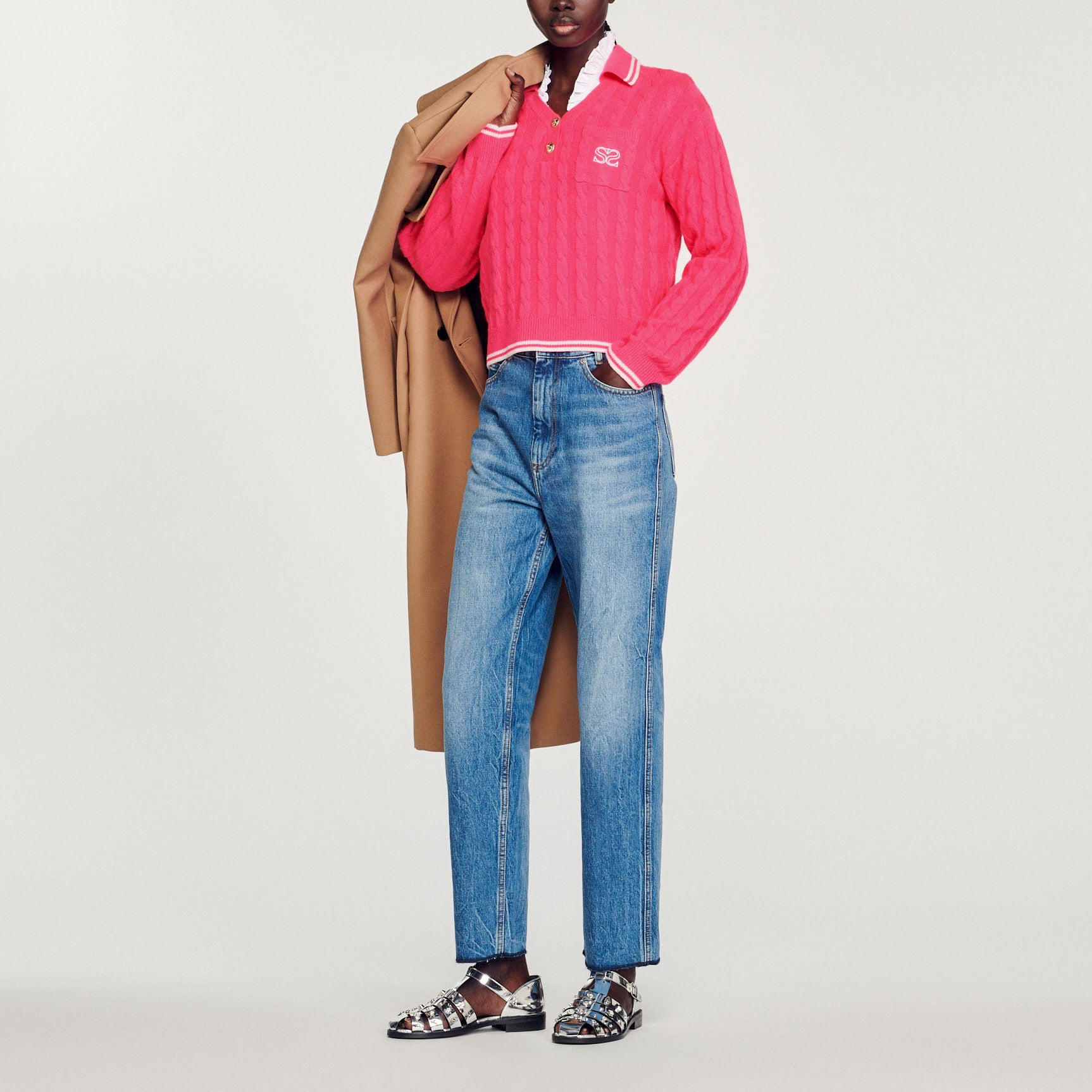 Pull en Maille torsadée Sandro seconde main