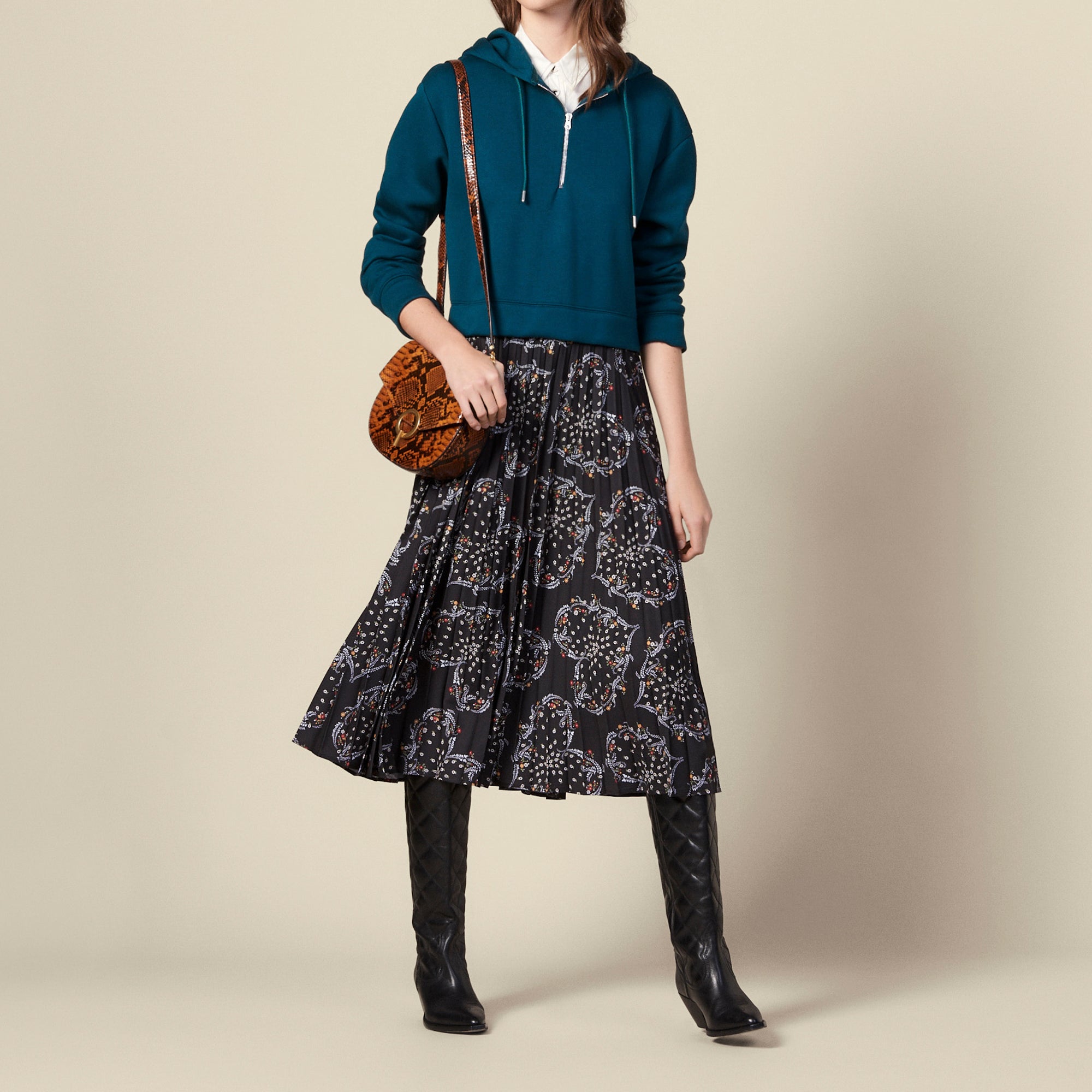 Robe en trompe l'œil Sandro seconde main