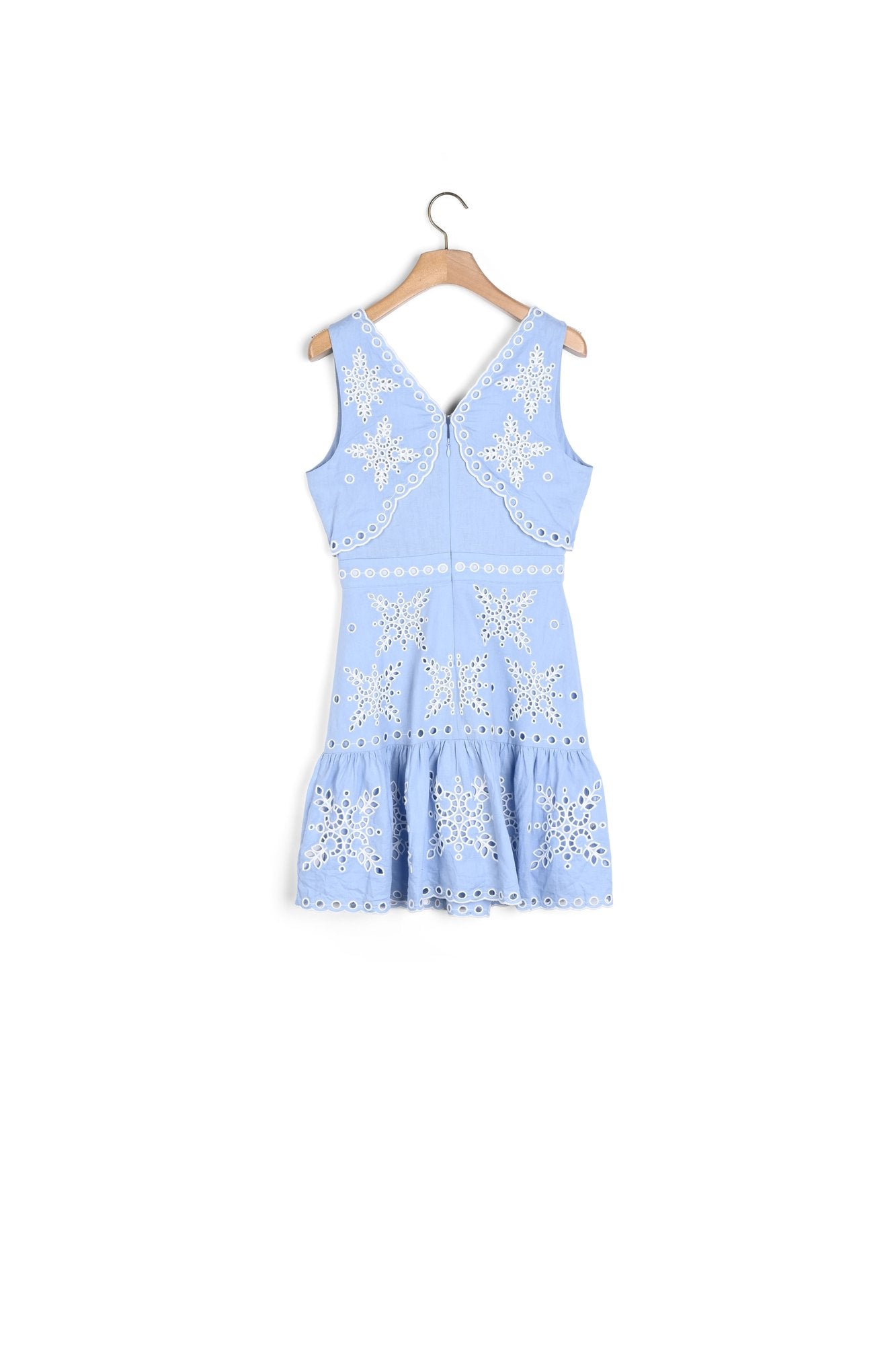 Robe courte à broderies anglaises Sandro seconde main