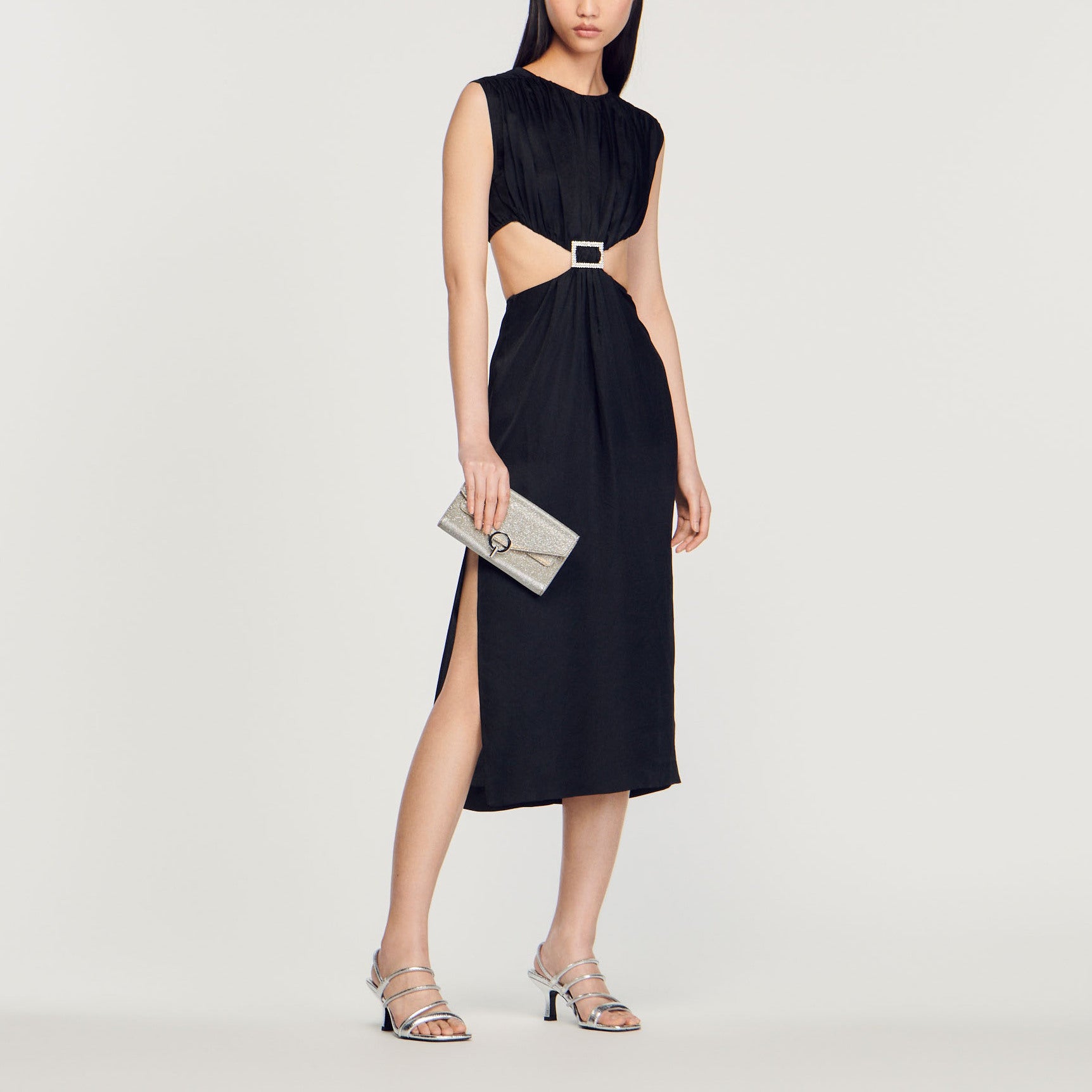 Robe mi-longue bijou Sandro seconde main