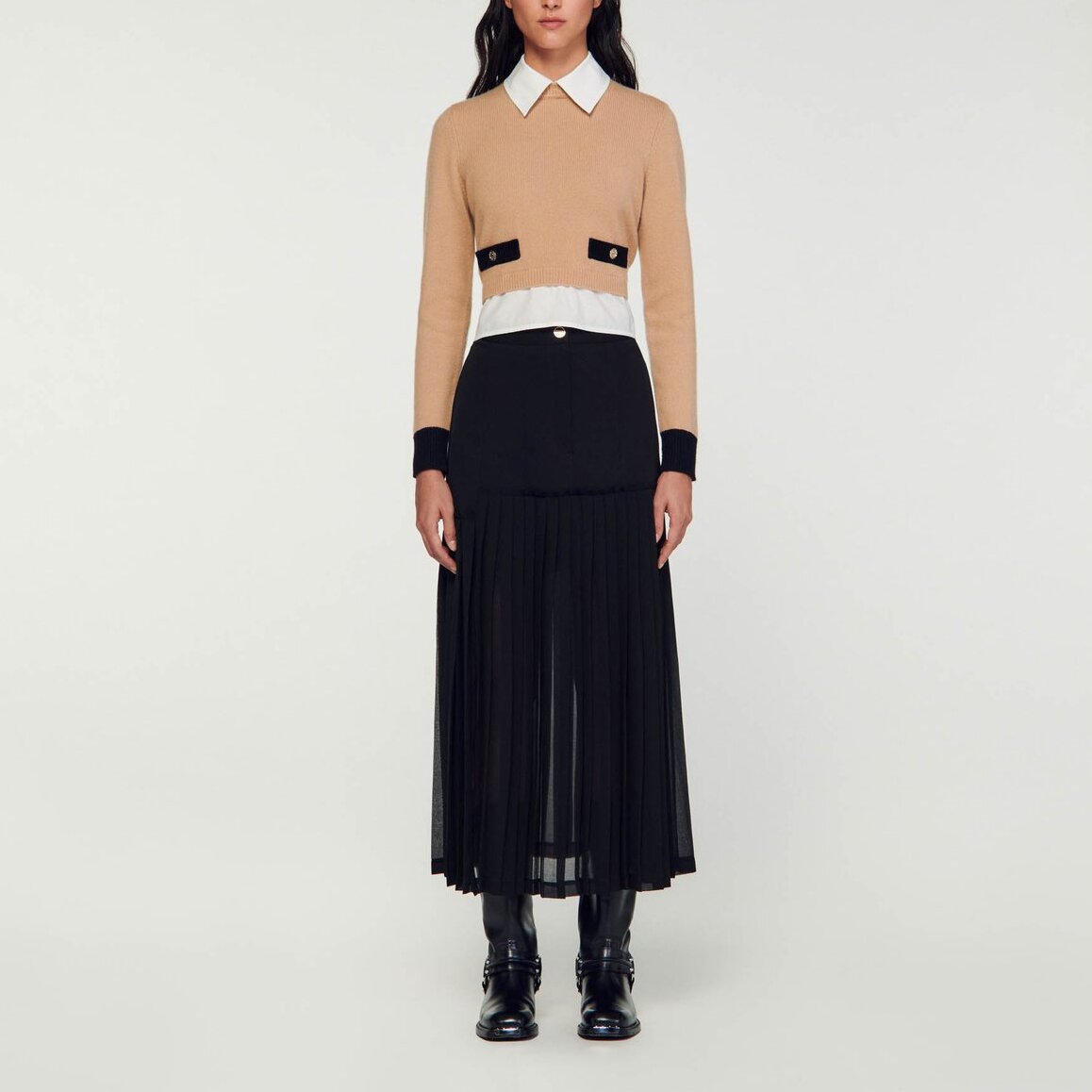 Jupe longue plissée Sandro seconde main