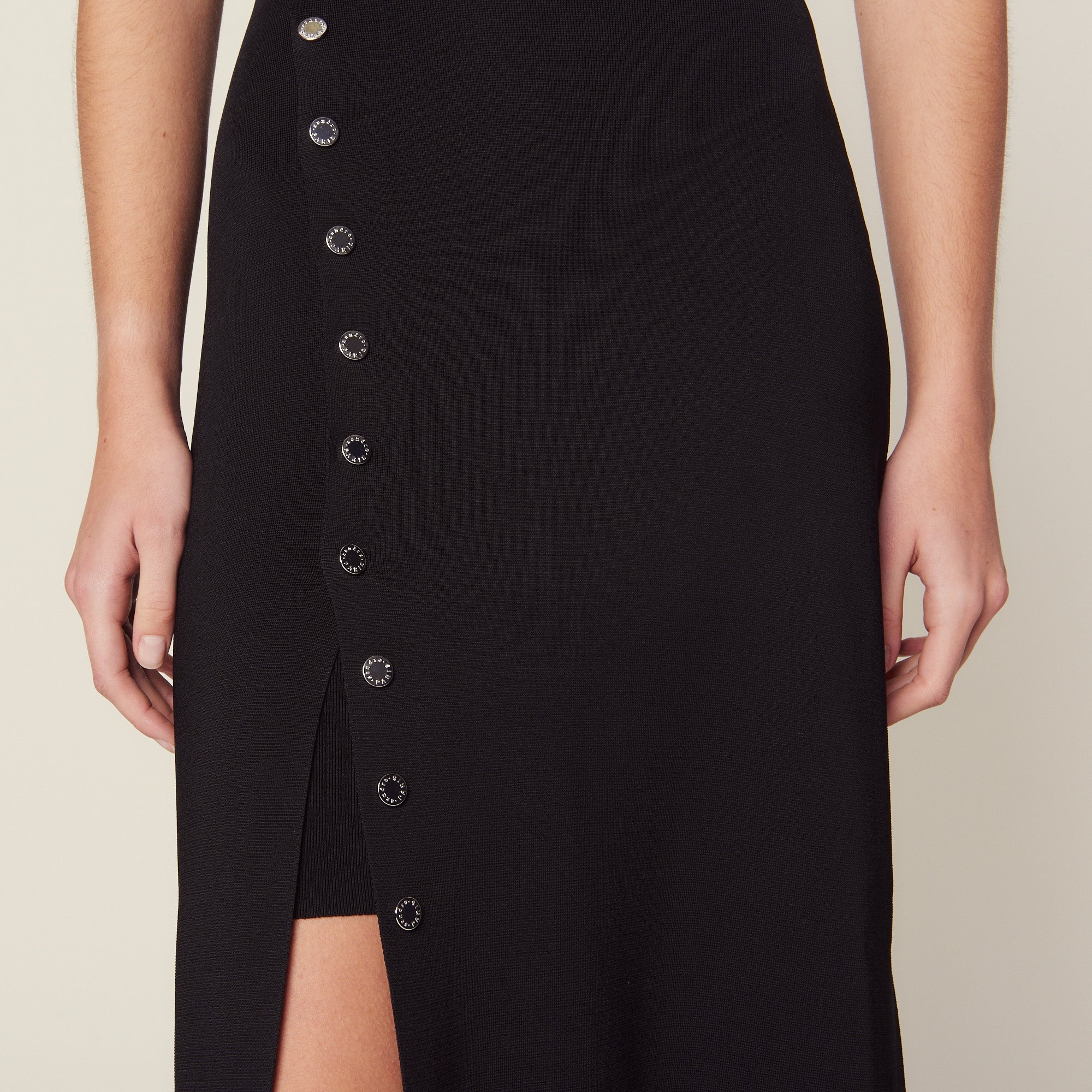 Robe midi en maille à fines bretelles Sandro seconde main