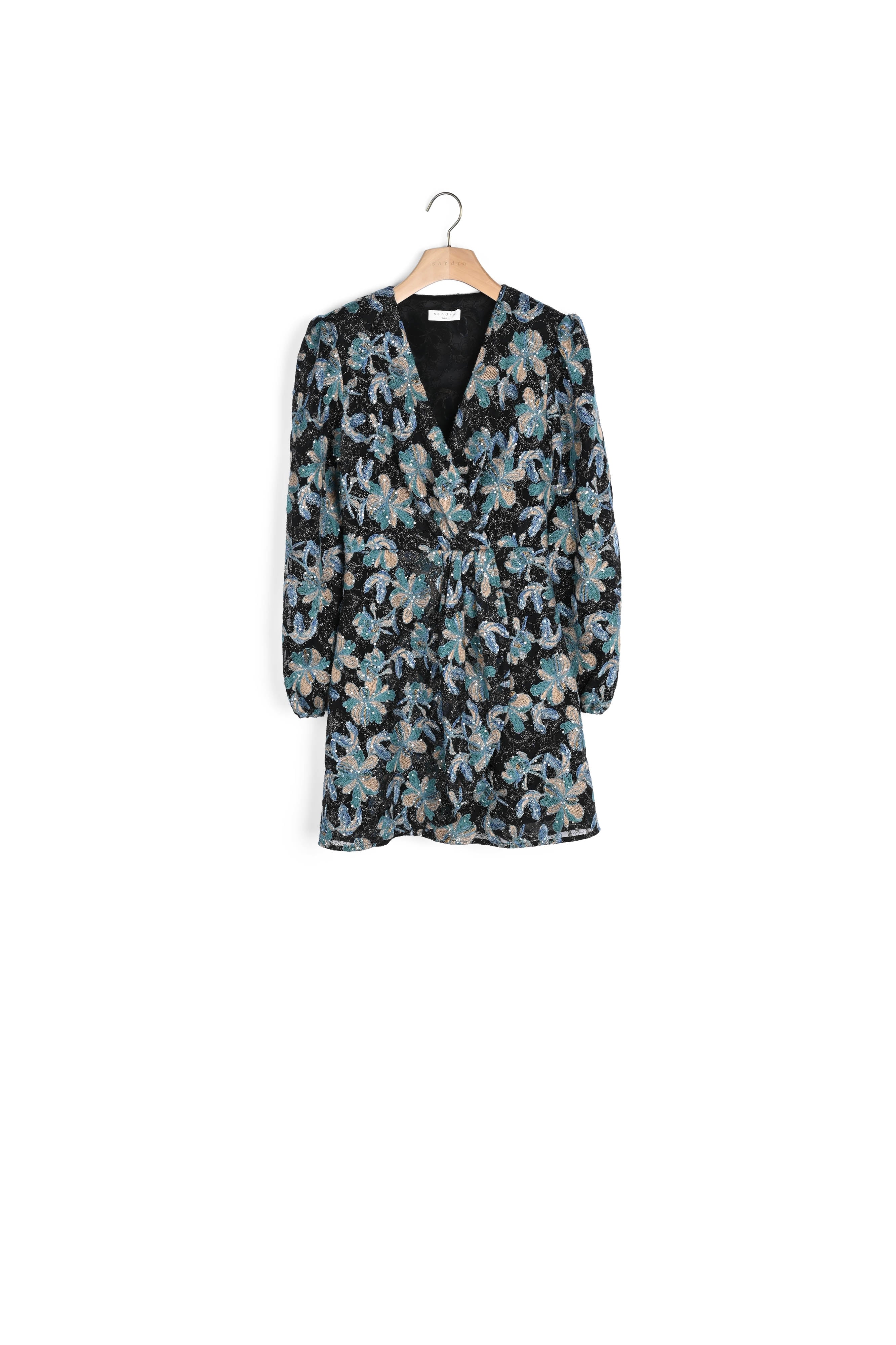 Robe en tulle brodée de sequins Sandro seconde main