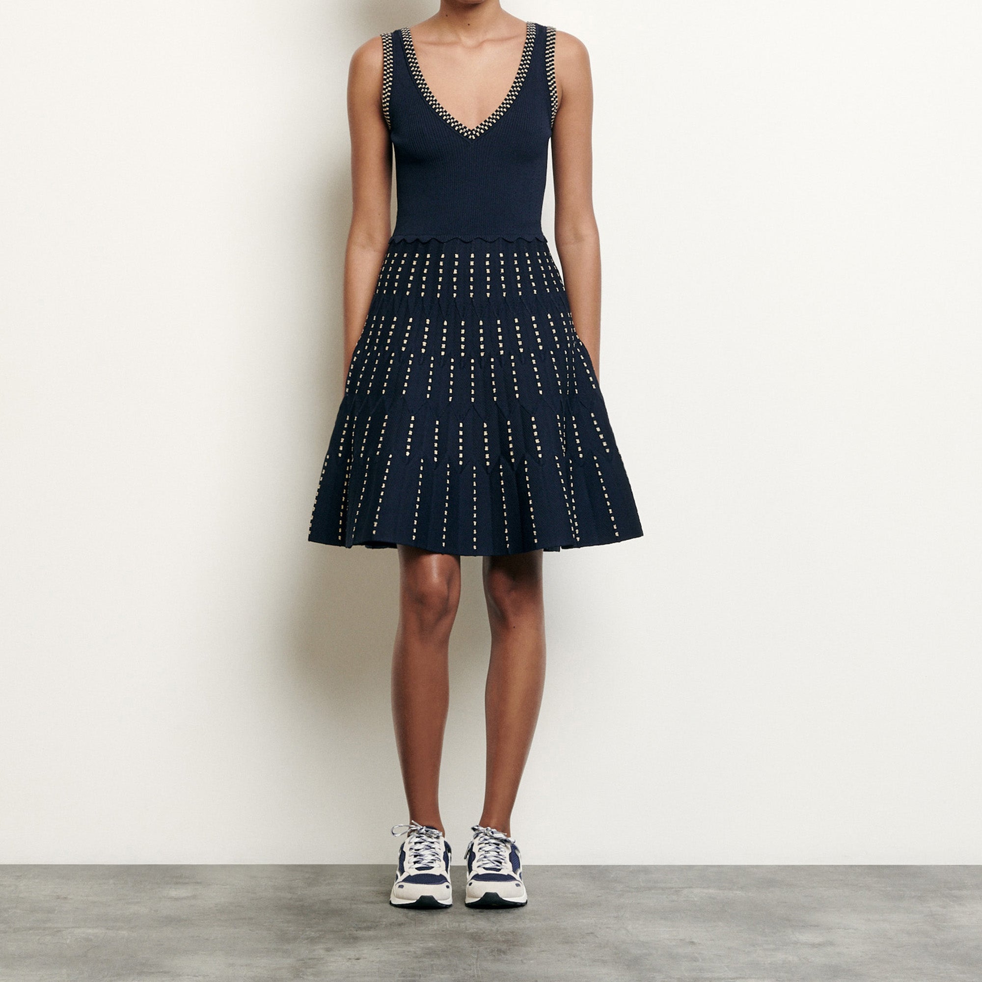 Robe en Maille à détails lurex Sandro seconde main