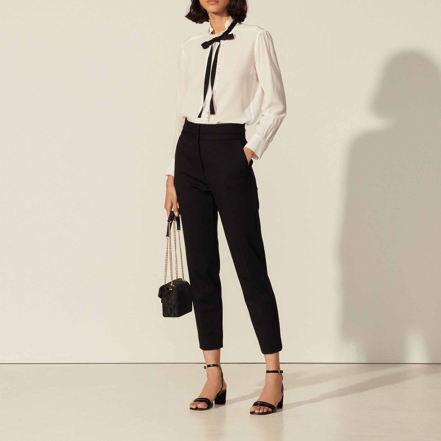 Pantalon classique taille haute Sandro seconde main