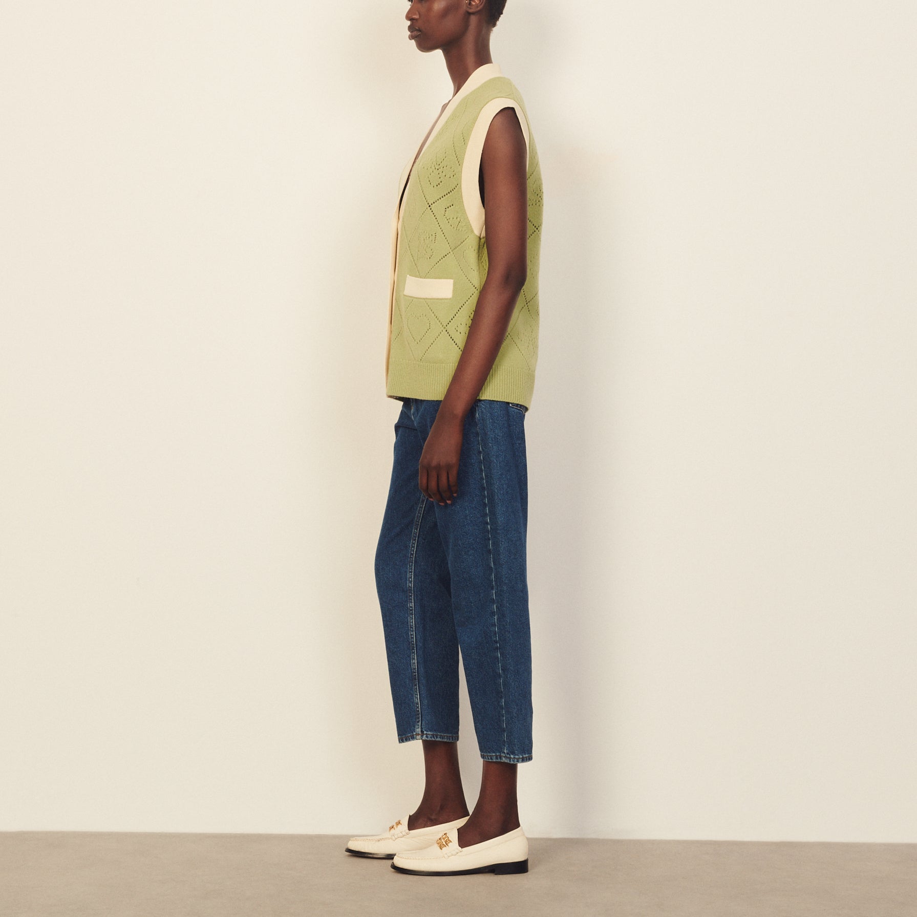 Cardi coat oversize sans manches Sandro seconde main