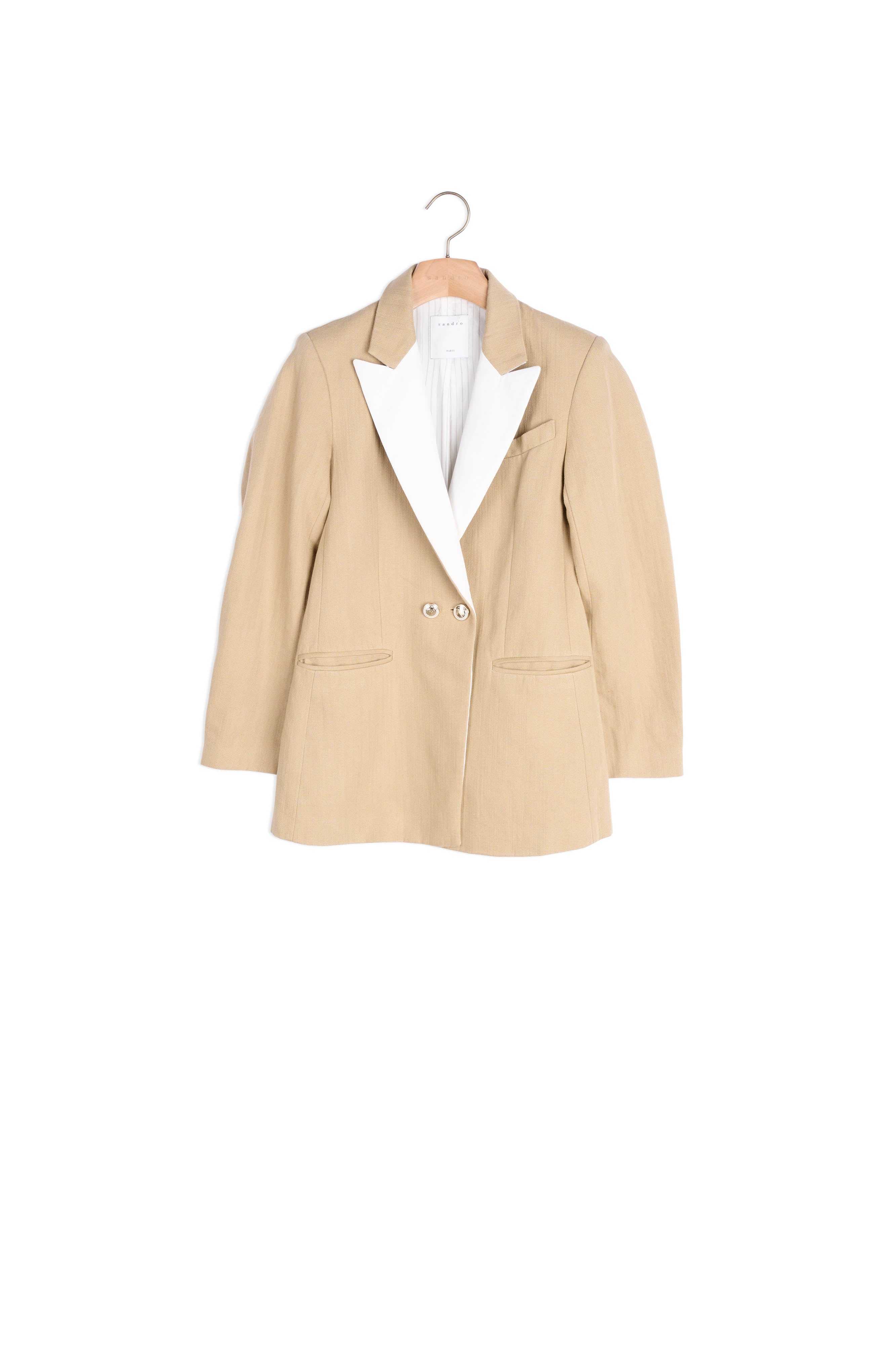 Veste tailleur à revers contrastant Sandro seconde main