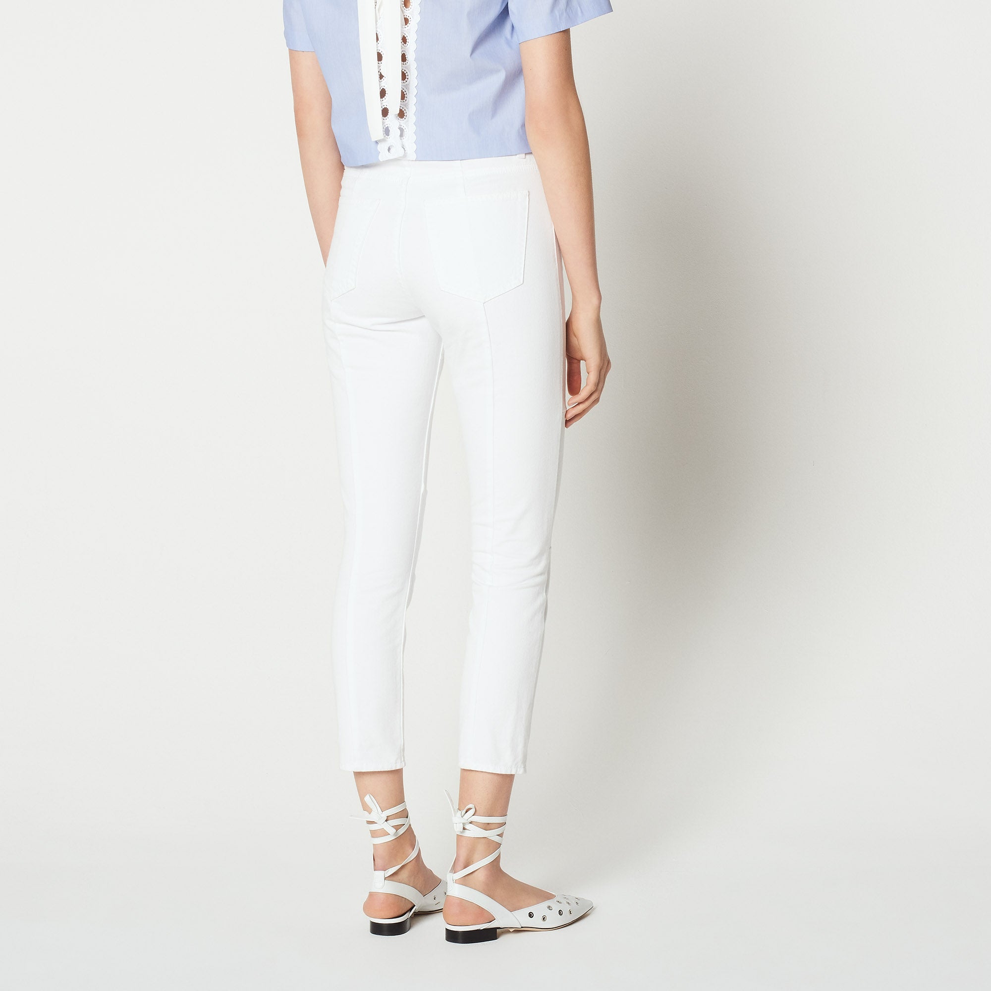 Jean blanc taille haute Sandro seconde main