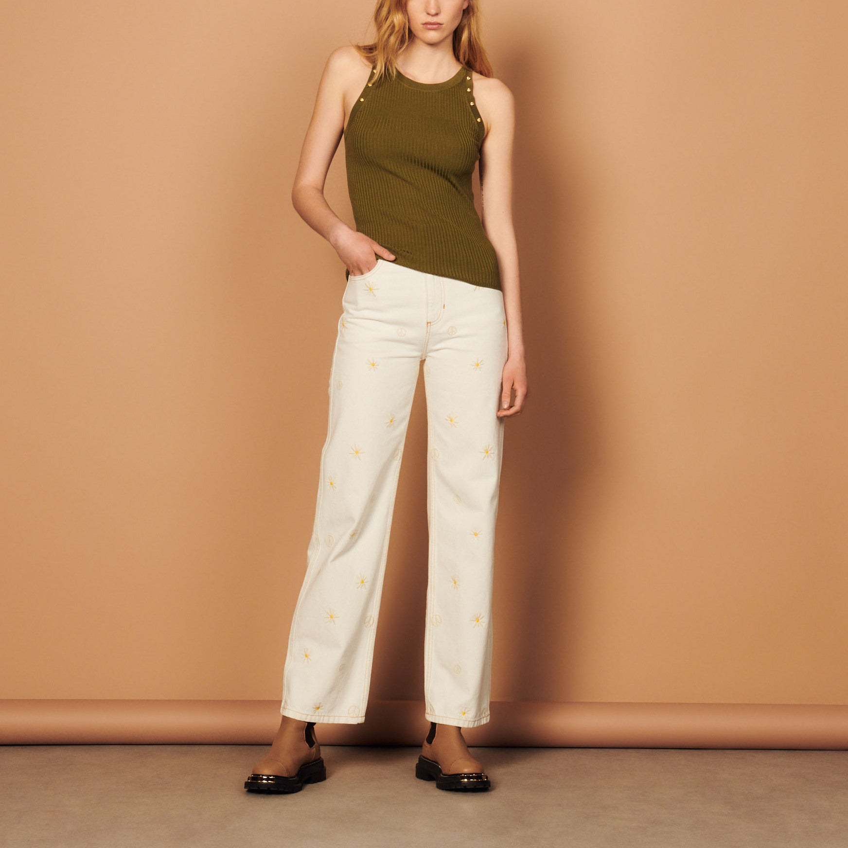 Débardeur à rivets en métal Sandro seconde main