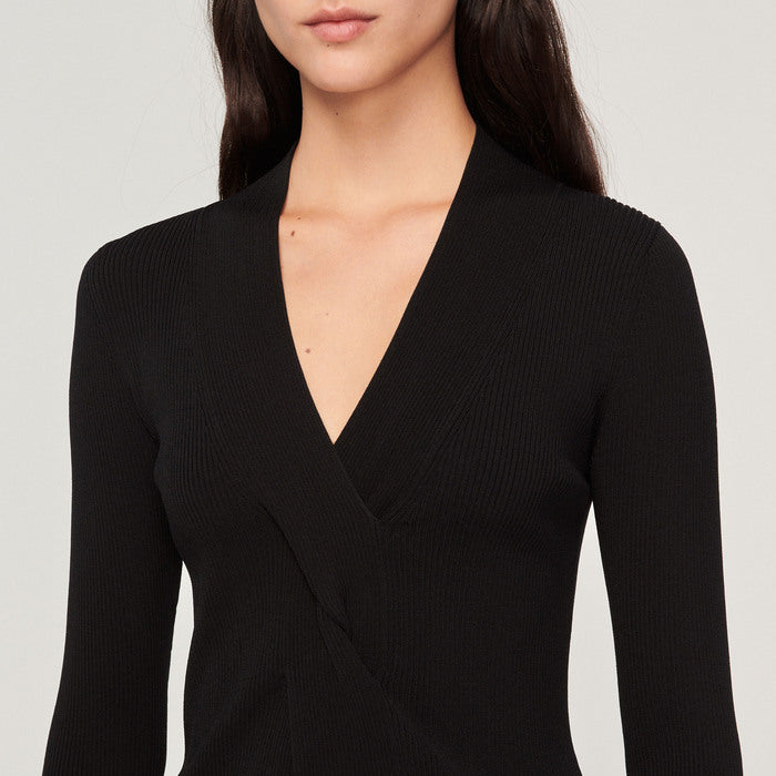 Pull twisté en Maille Sandro seconde main