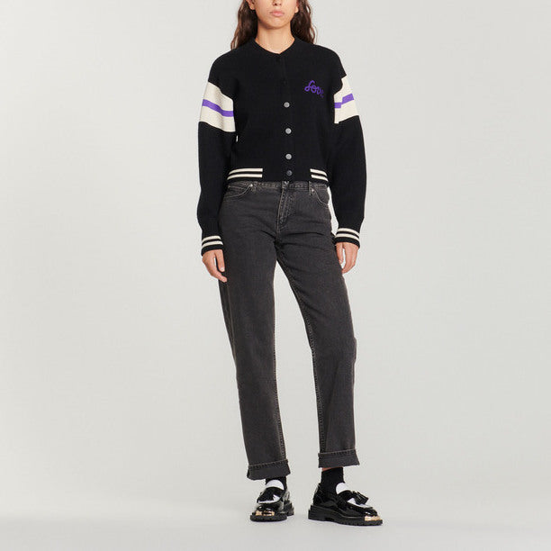 Cardigan en Maille façon teddy Sandro seconde main