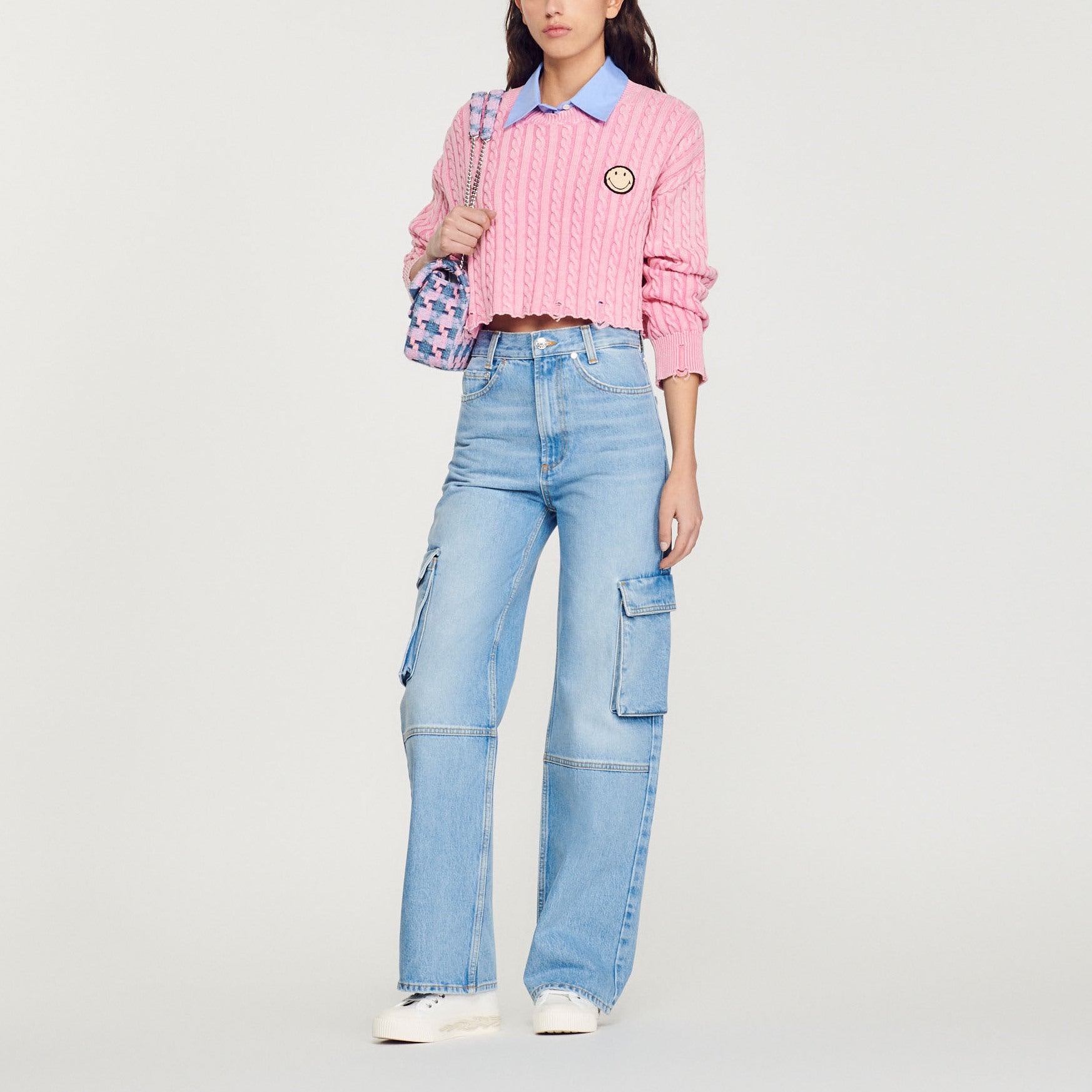 Pull court Smiley© Sandro seconde main