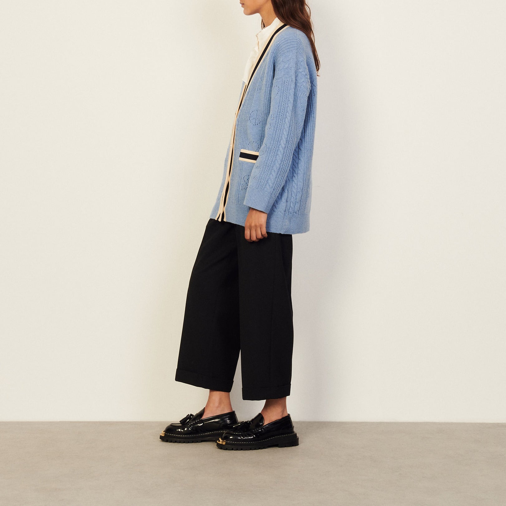 Cardi coat long en Maille Sandro seconde main