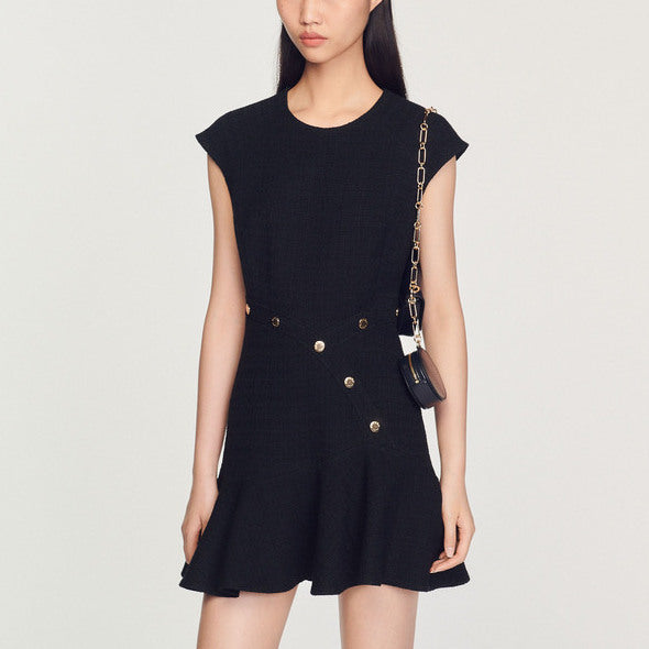 Robe en tweed asymétrique Sandro seconde main