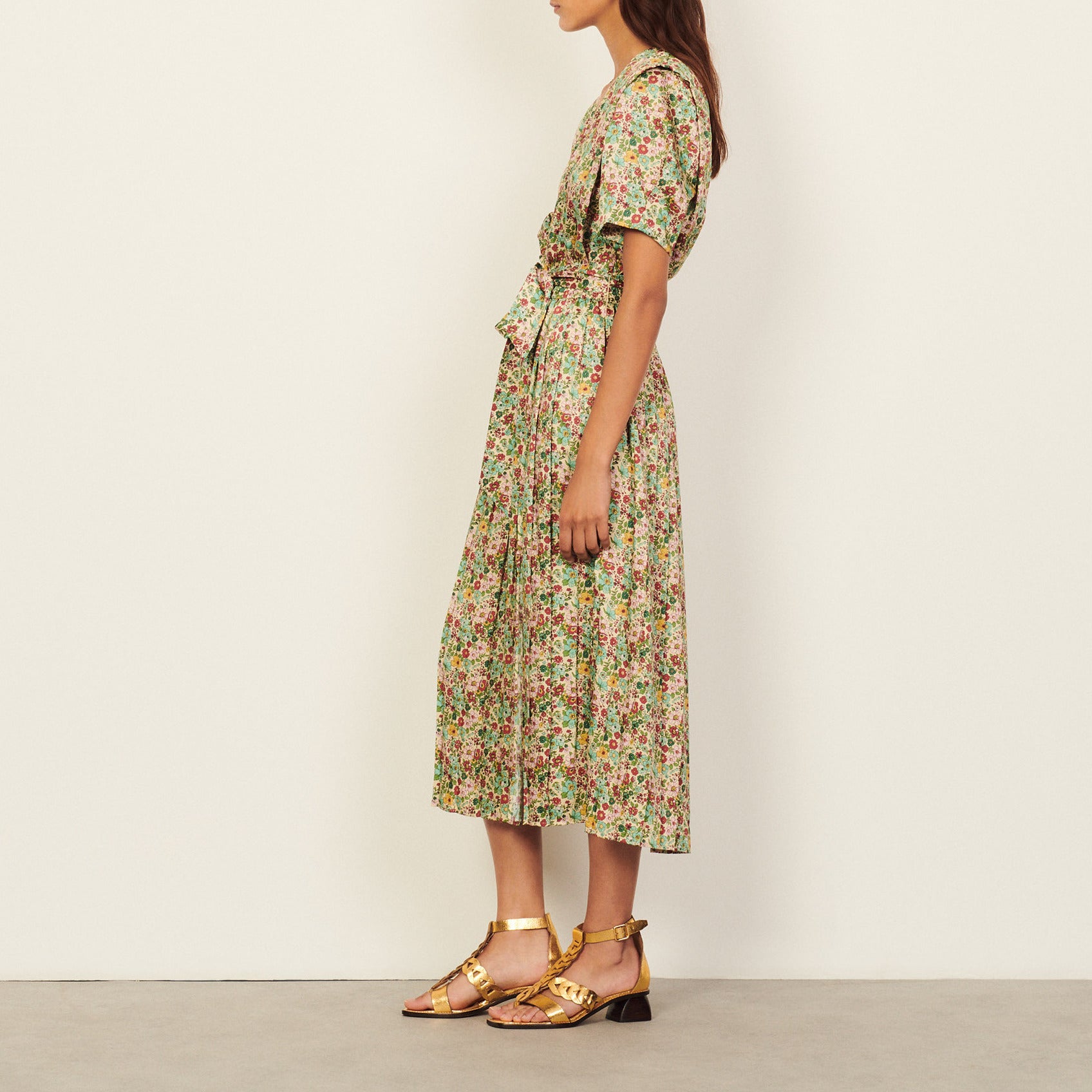 Robe longue imprimée Sandro seconde main