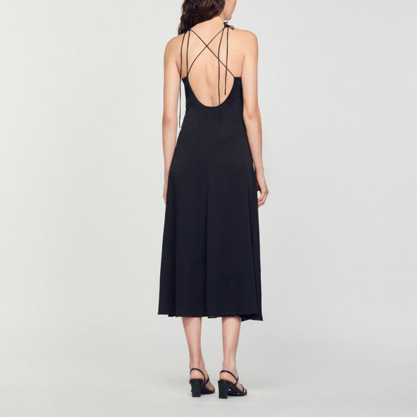 Robe longue à fines bretelles Sandro seconde main