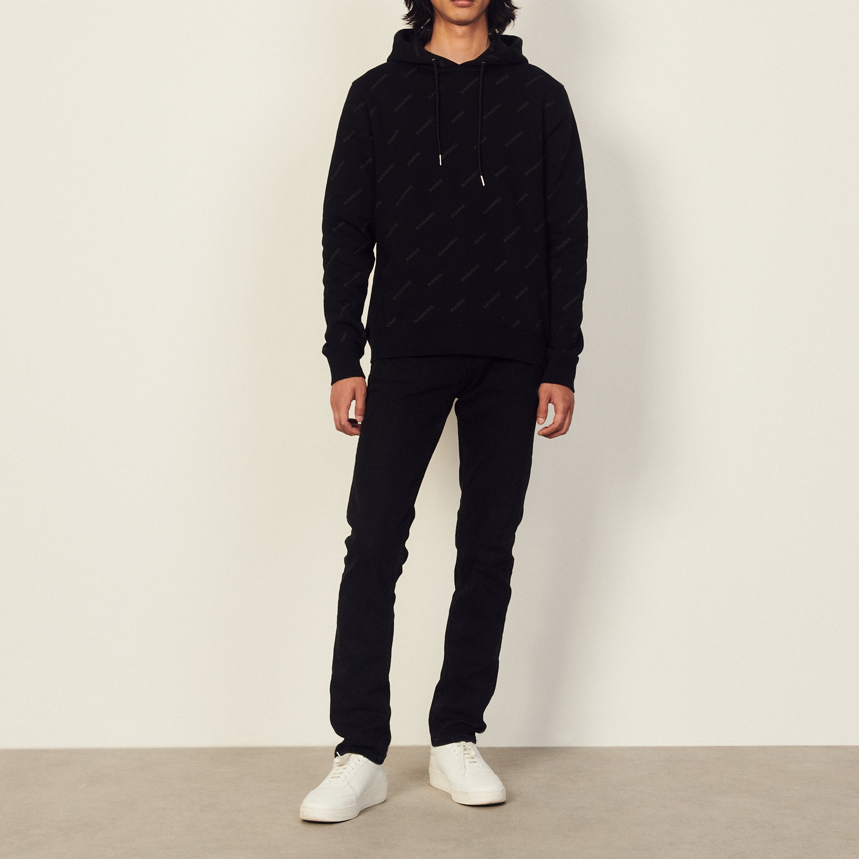 Hoodie en coton avec impression Sandro Sandro seconde main