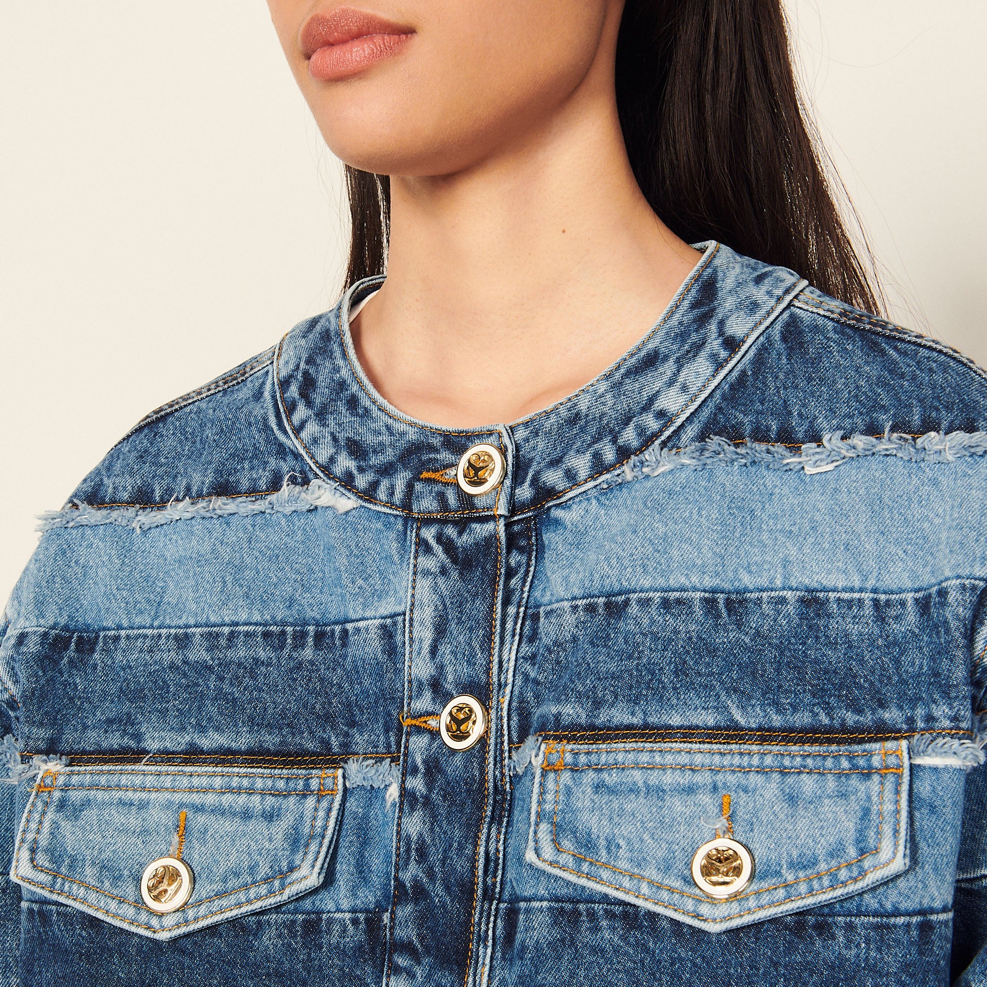 Blouson en Jean court oversize Sandro seconde main