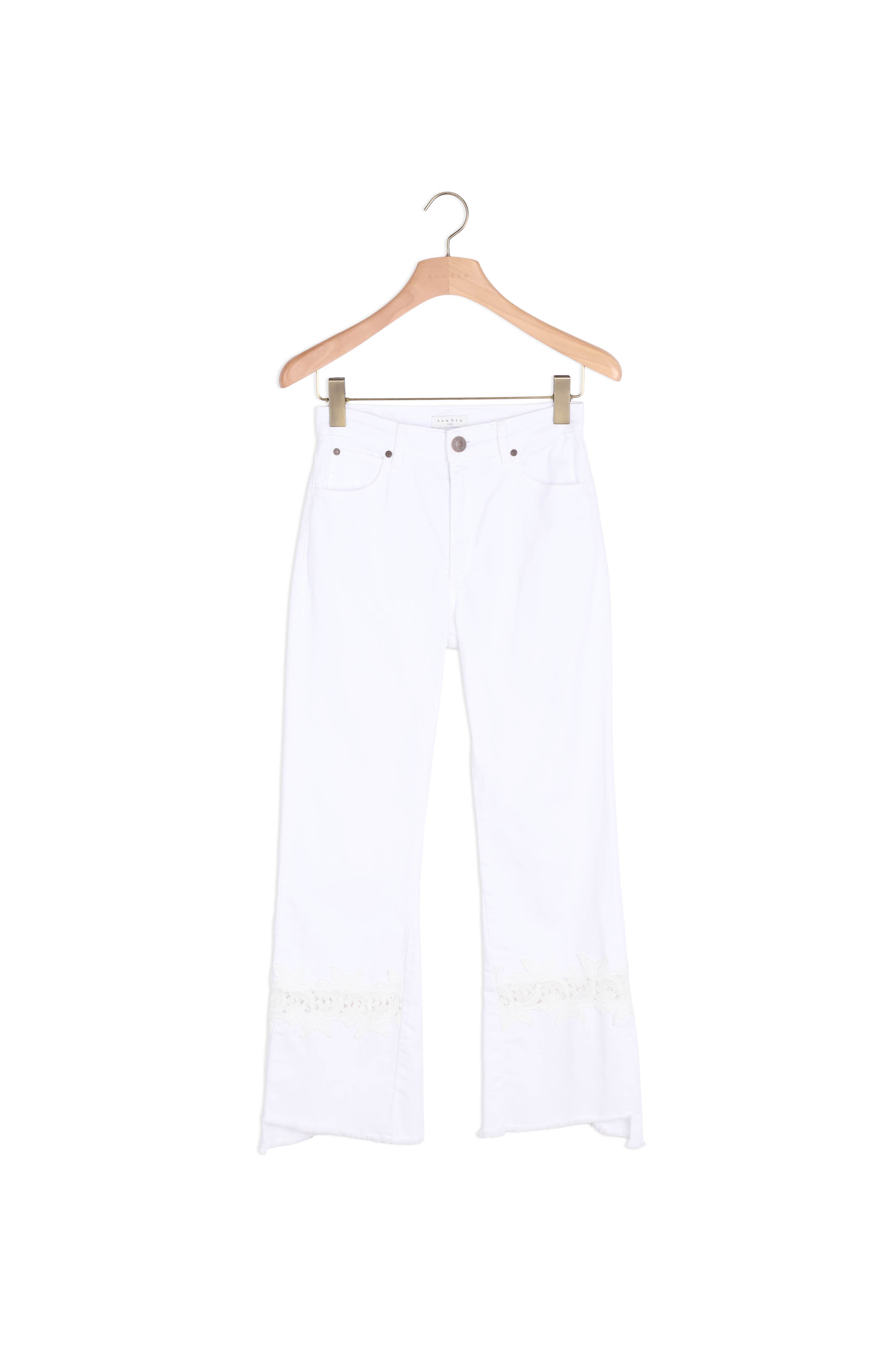 Jean évasé avec empiècement dentelle Sandro seconde main