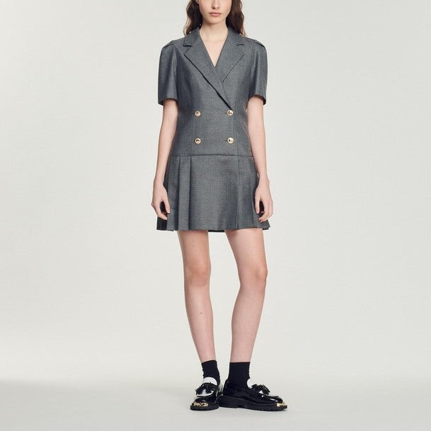 Robe courte à col tailleur Sandro seconde main