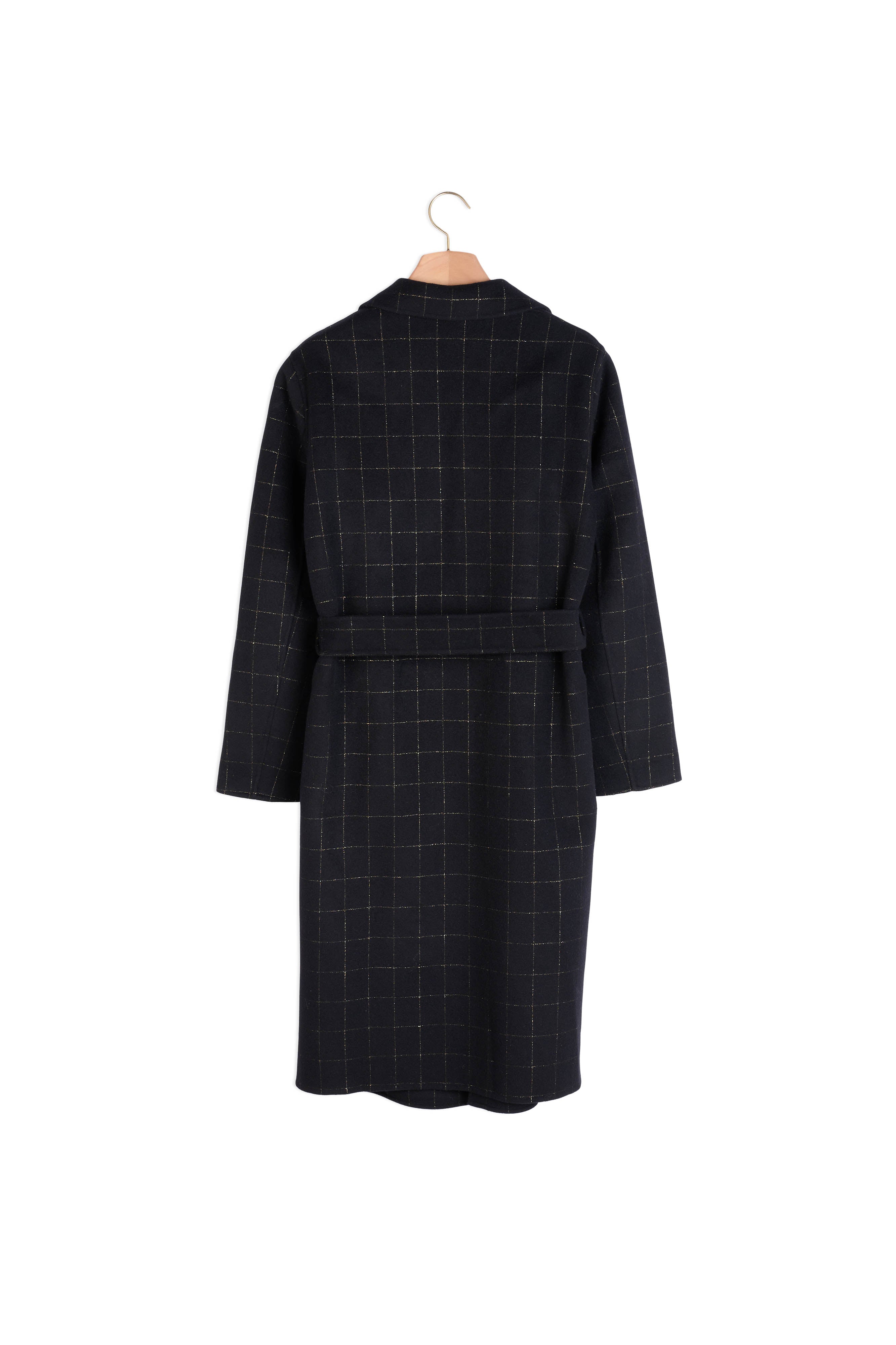 Manteau long à carreaux fantaisies Sandro seconde main