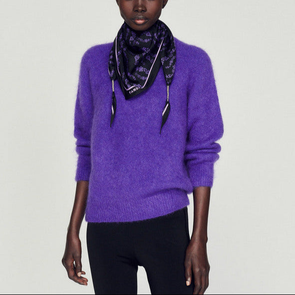 Pull en mohair à col rond Sandro seconde main