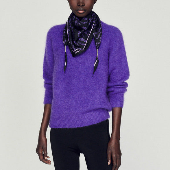 Pull en mohair à col rond Sandro seconde main