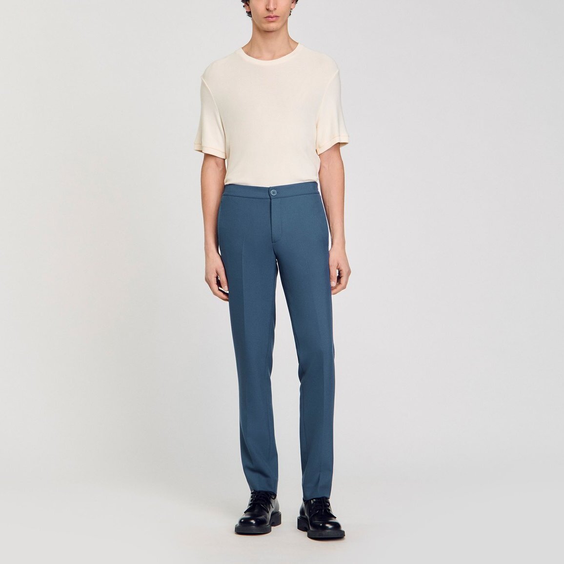 Pantalon droit à motif imprimé Sandro seconde main