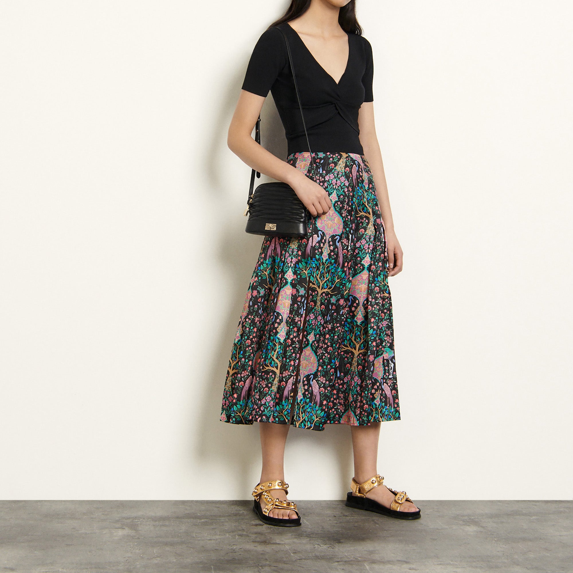 Jupe longue imprimée Sandro seconde main