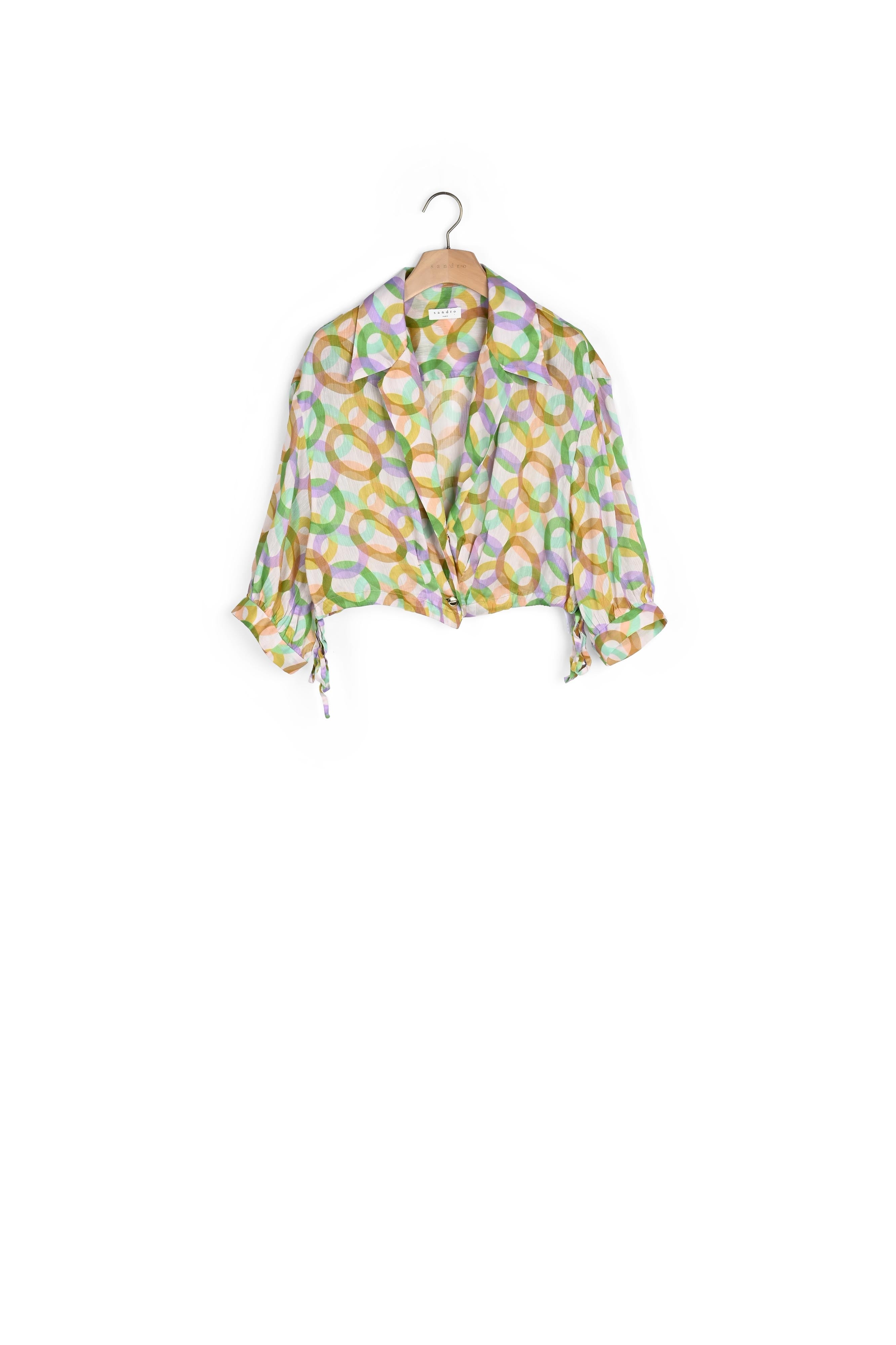 Chemise en voile imprimé Sandro seconde main