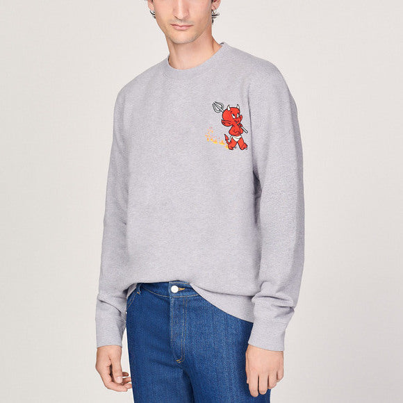 Sweatshirt à col rond imprimé Hot stuff Sandro seconde main