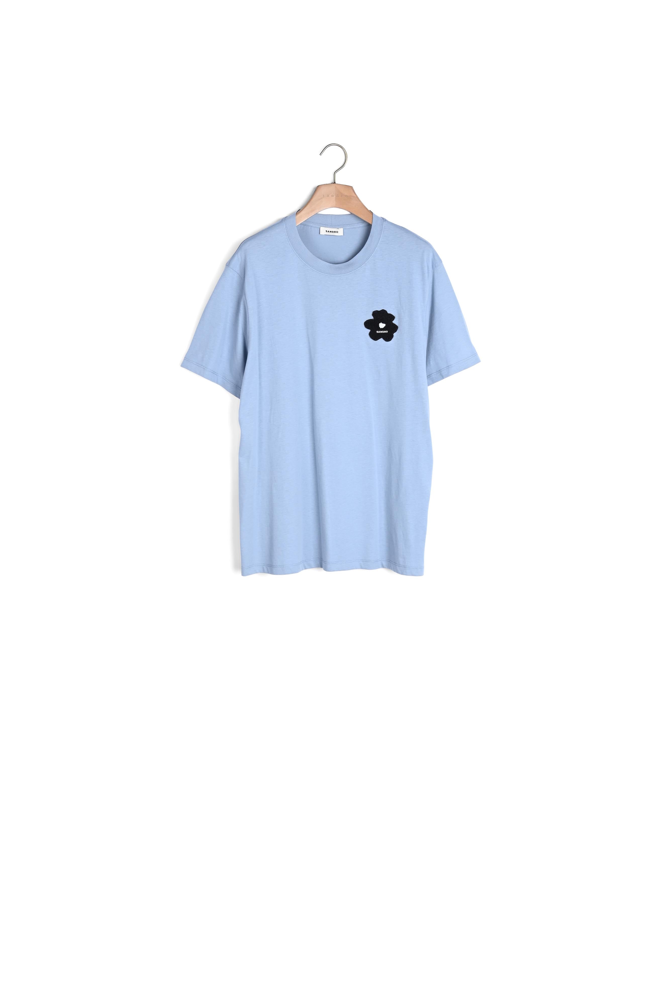 T-shirt Bleu Sandro seconde main