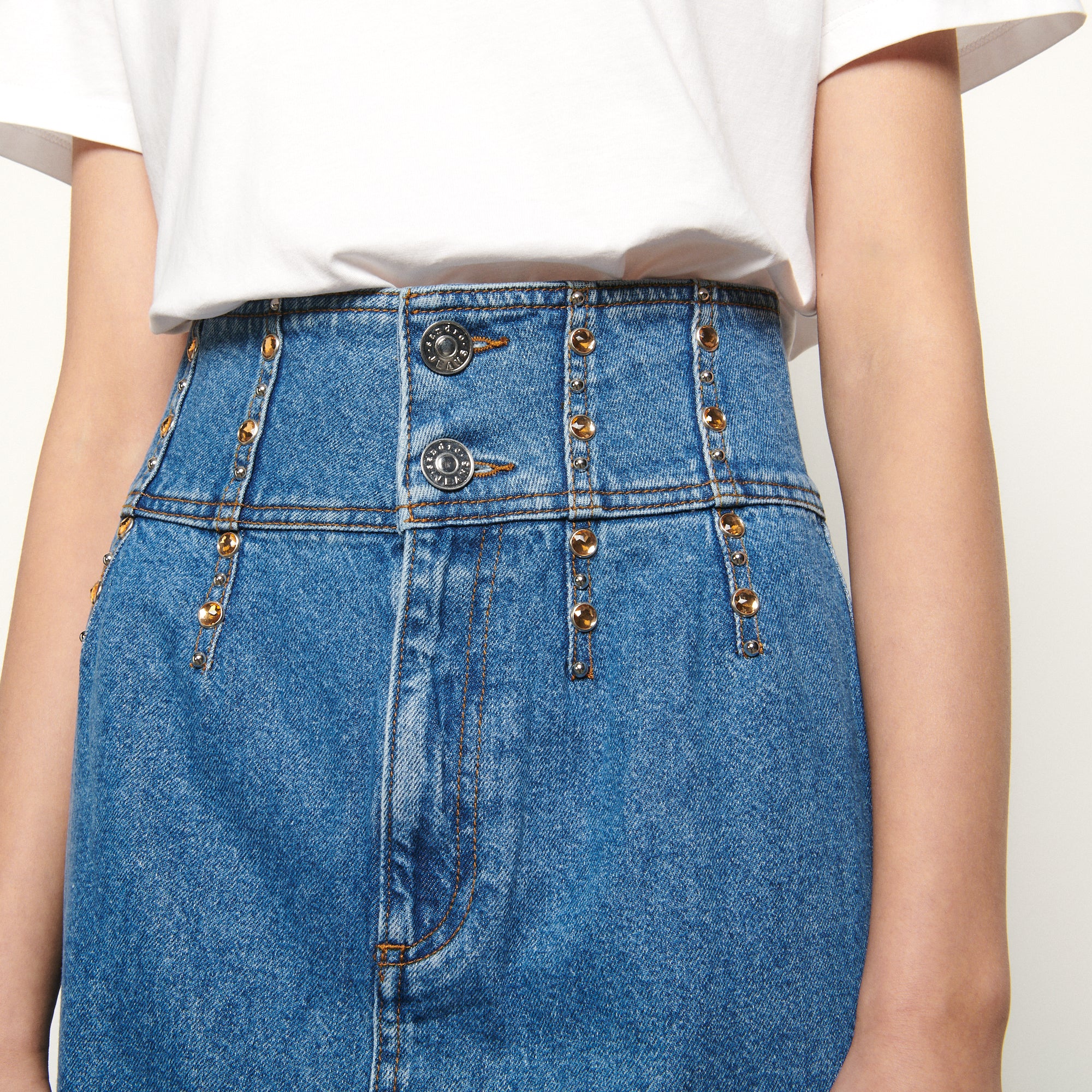 Jupe longue en Jean Sandro seconde main