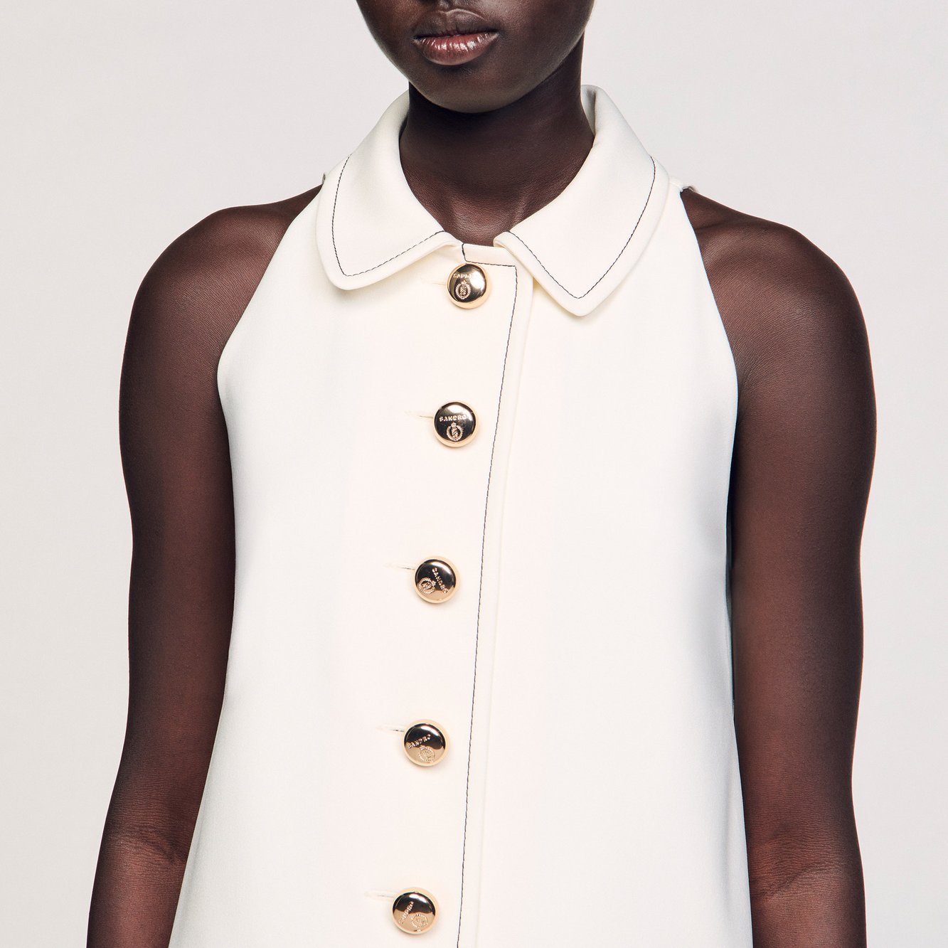 Robe courte à col claudine Sandro seconde main