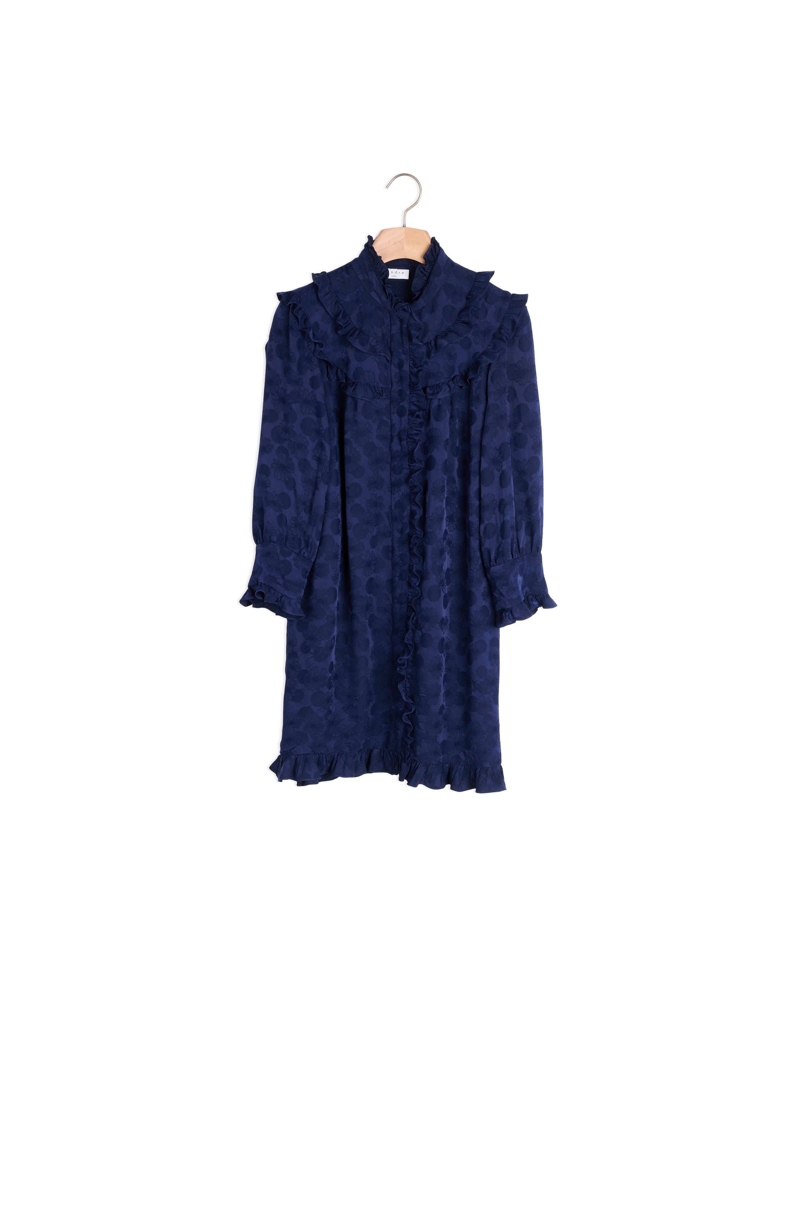 Robe courte en jacquard marguerites Sandro seconde main