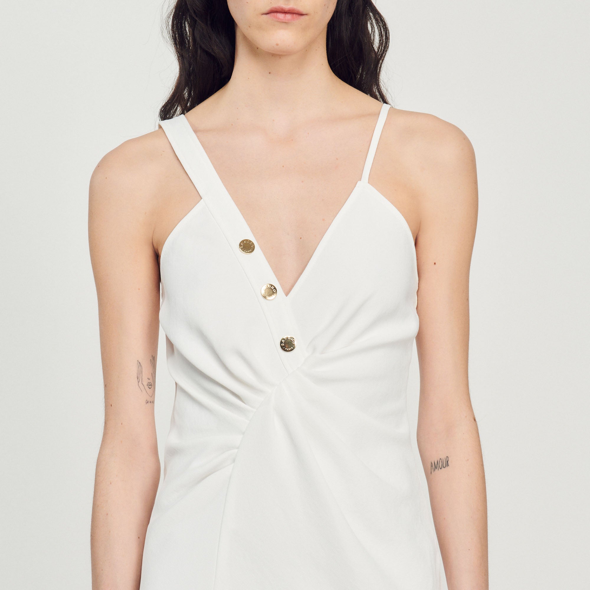 Robe longue asymétrique Sandro seconde main