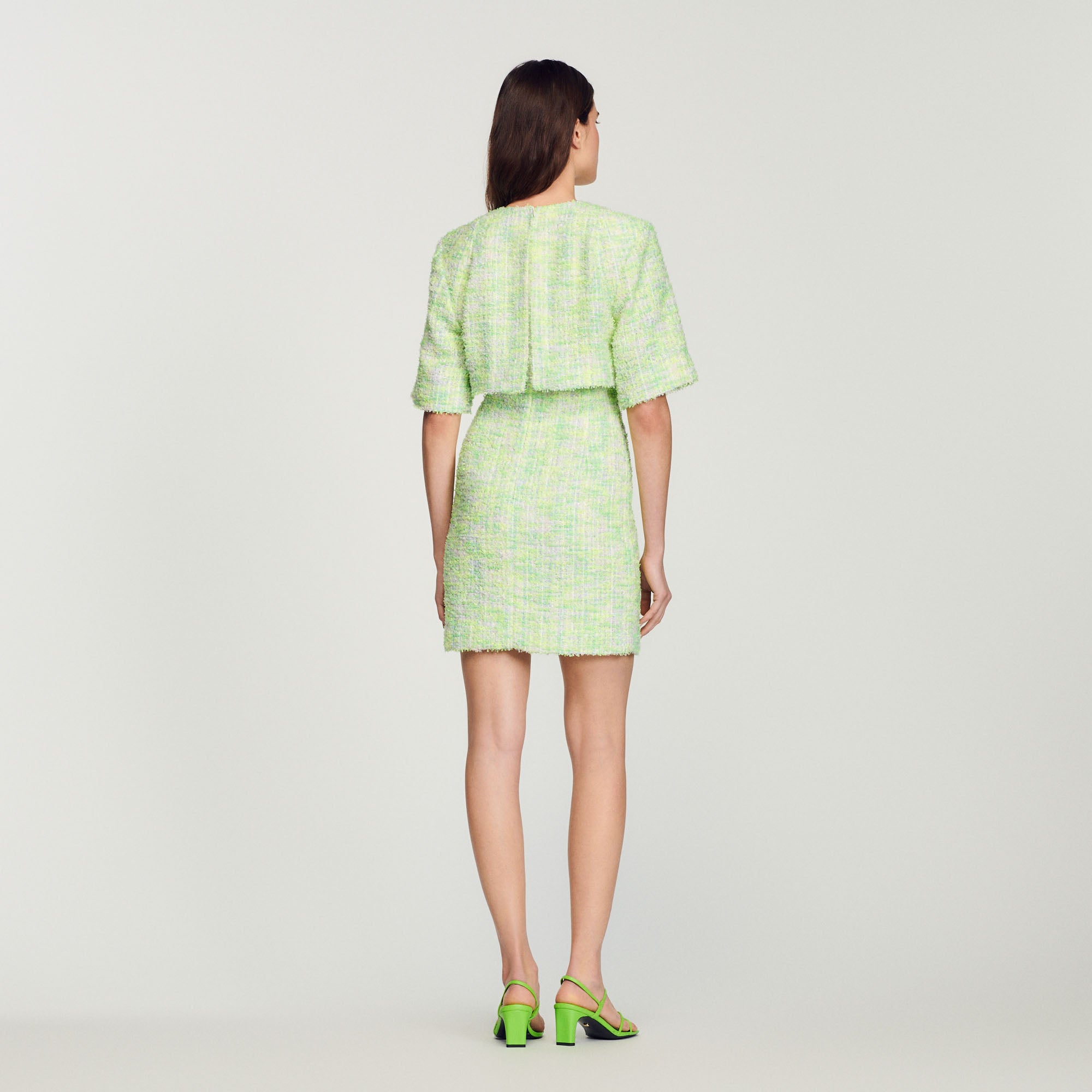 Robe courte en tweed Sandro seconde main