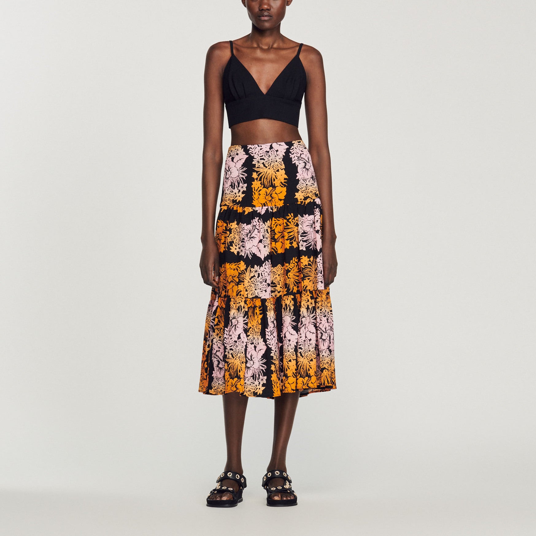 Jupe longue imprimé Sandro seconde main