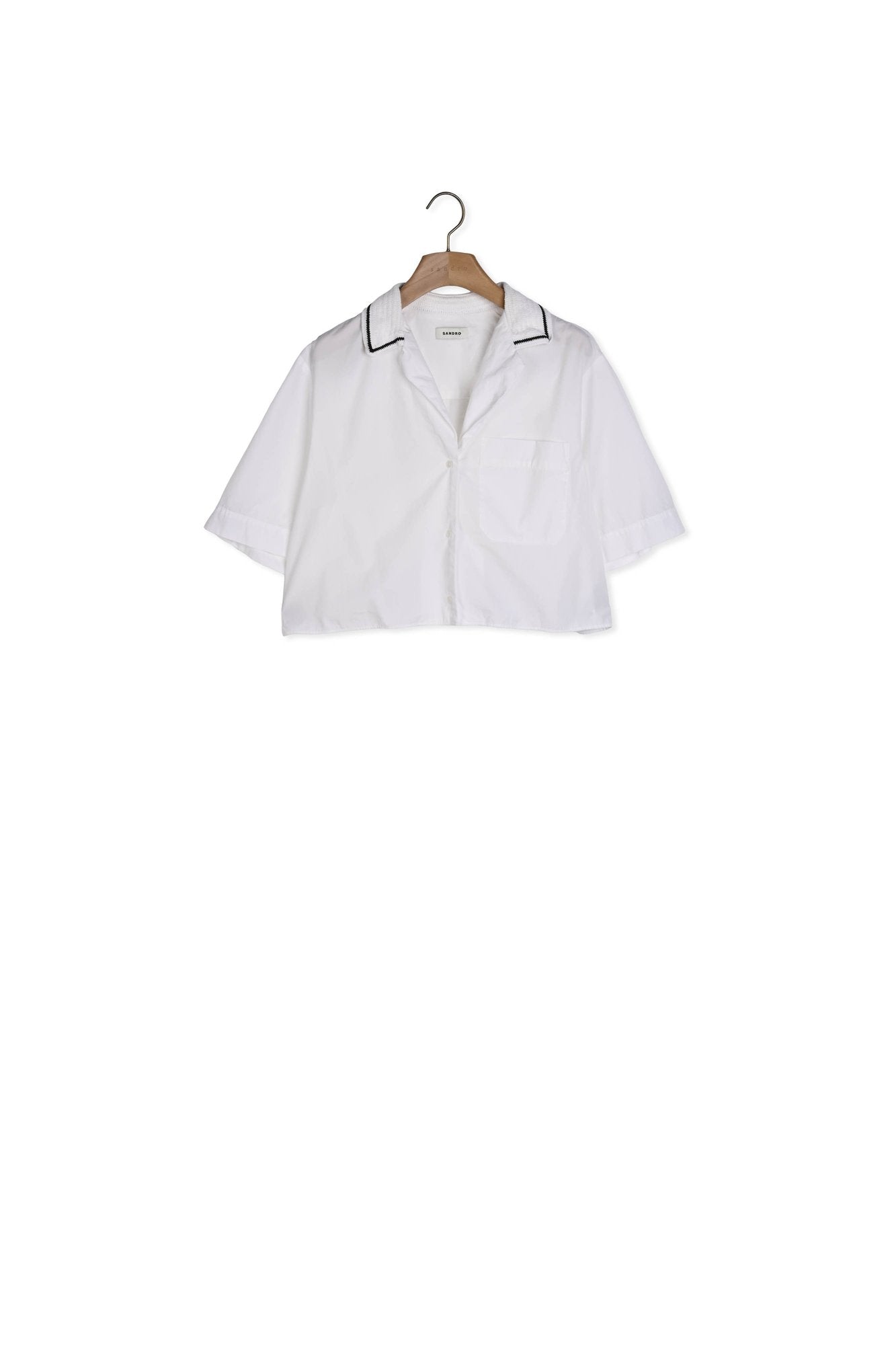 Chemise à col en crochet Sandro seconde main