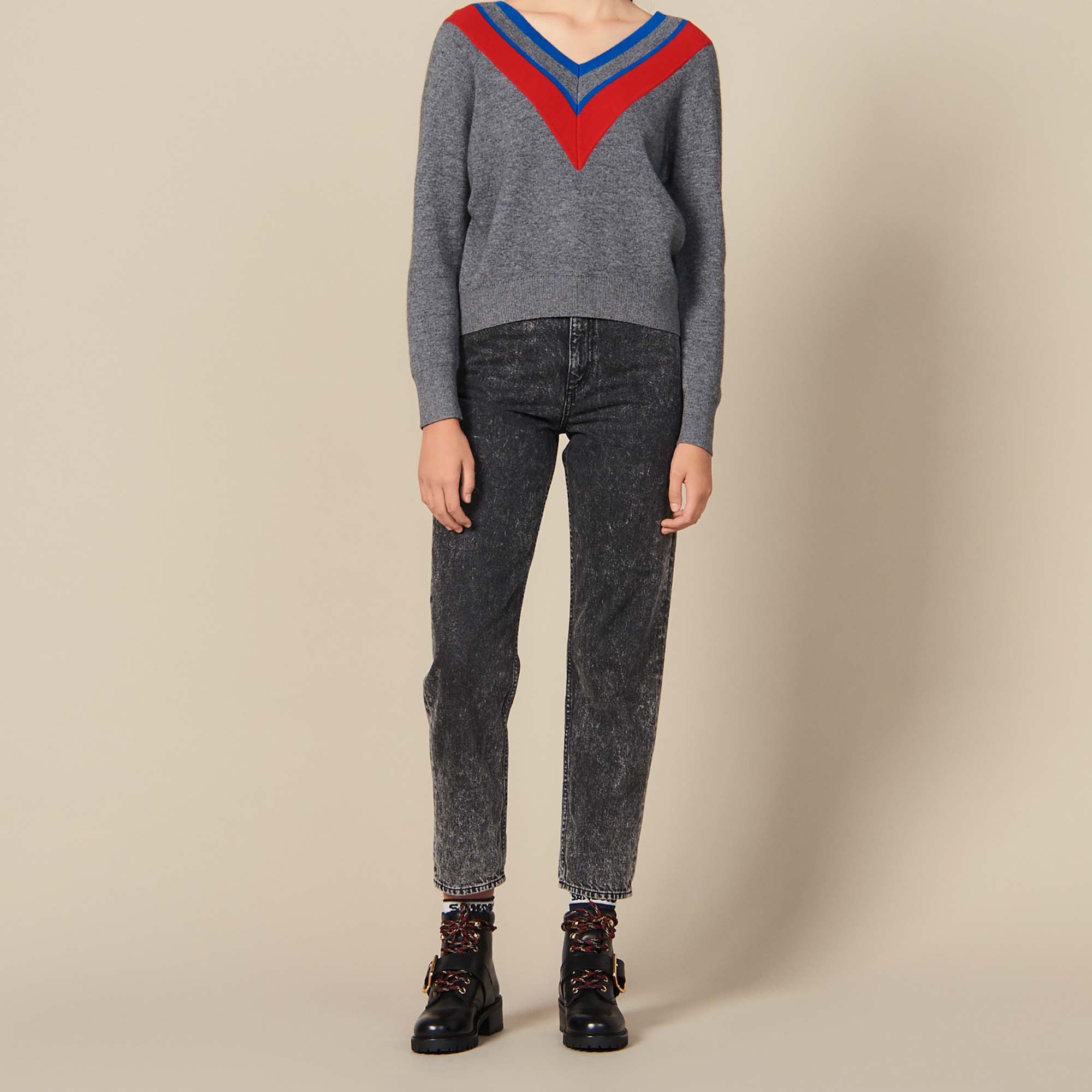 Pull décolleté avec galon Sandro seconde main