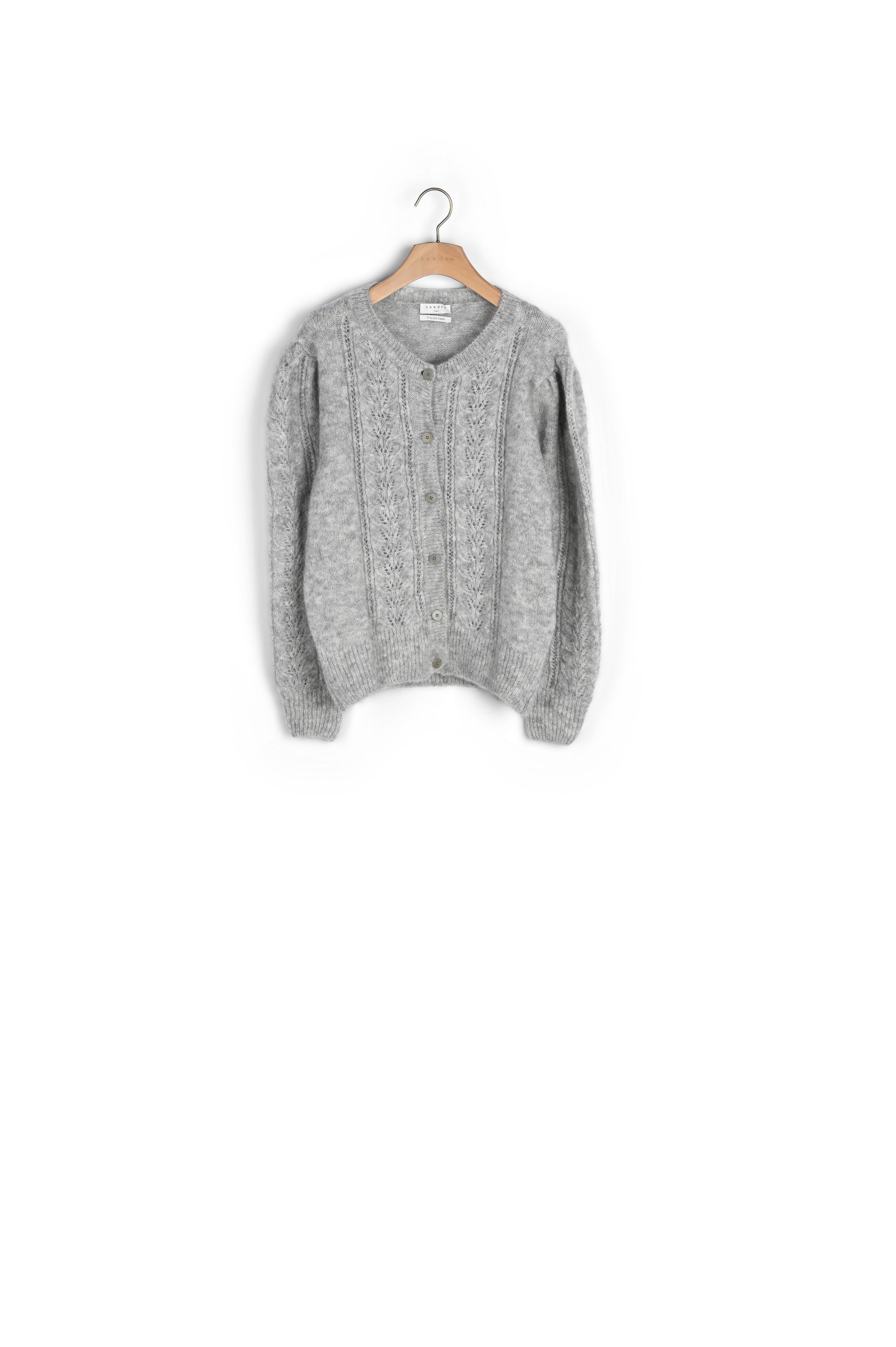 CARDIGAN Gris Chiné Sandro seconde main