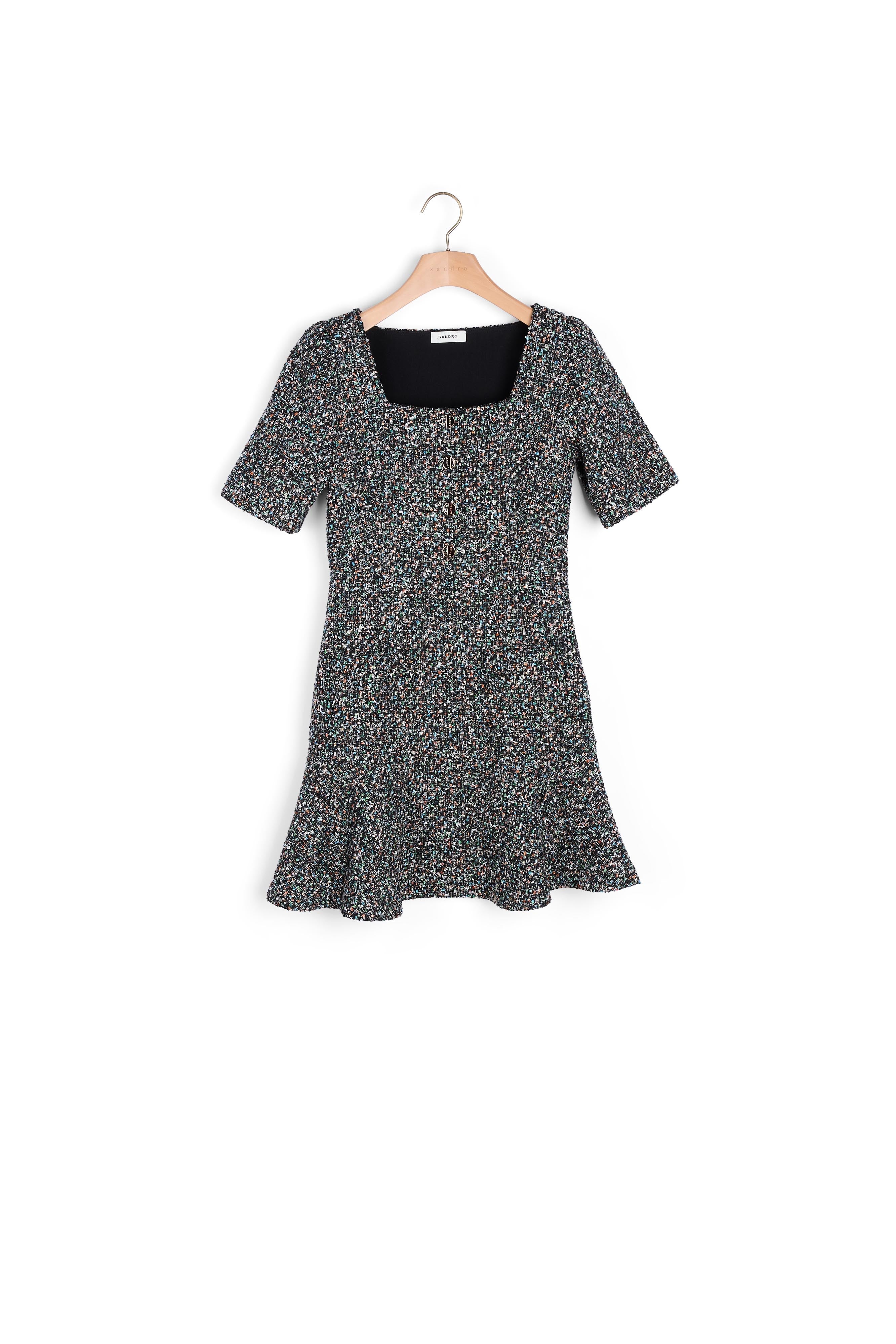 Robe courte en tweed Sandro seconde main