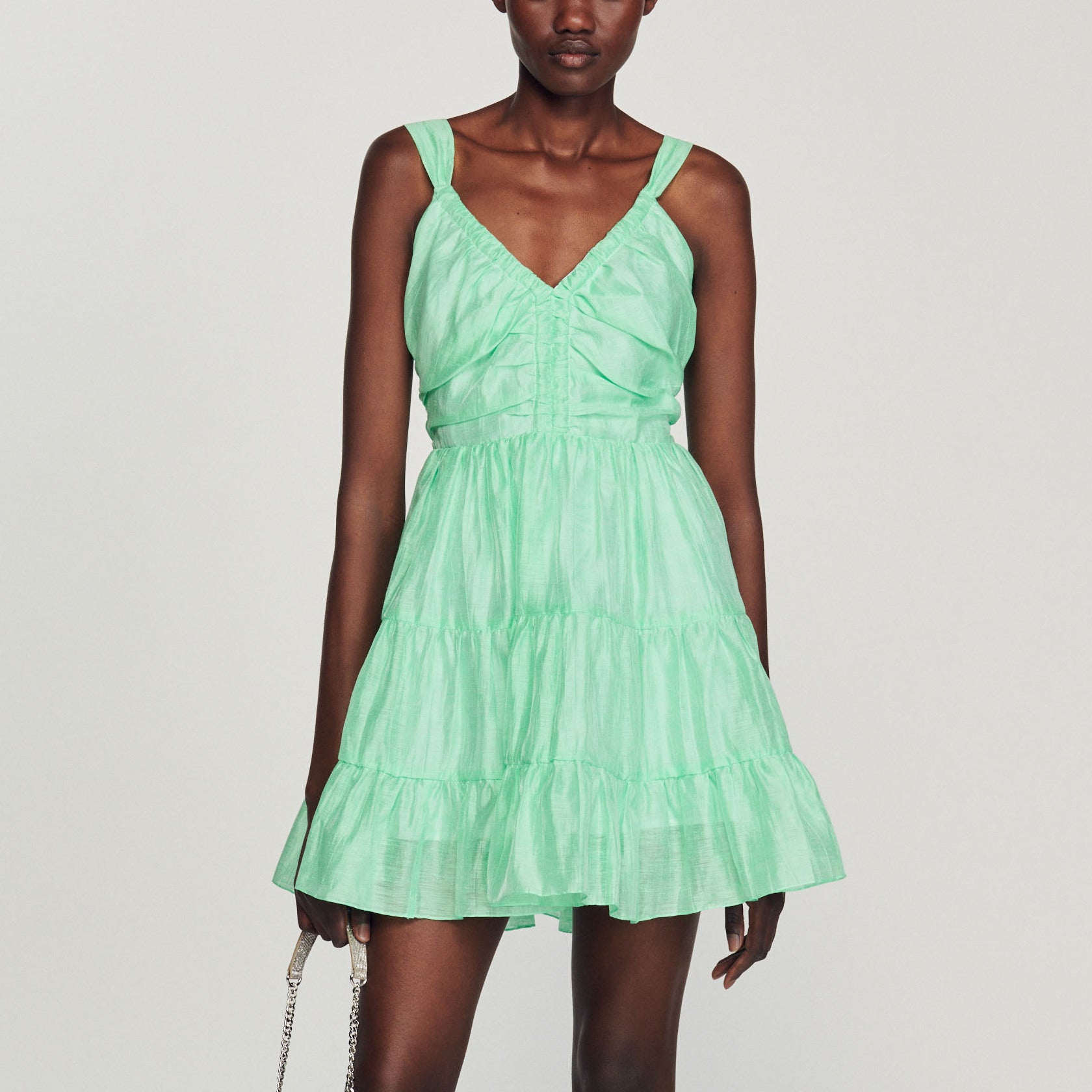 Robe courte volantée Sandro seconde main