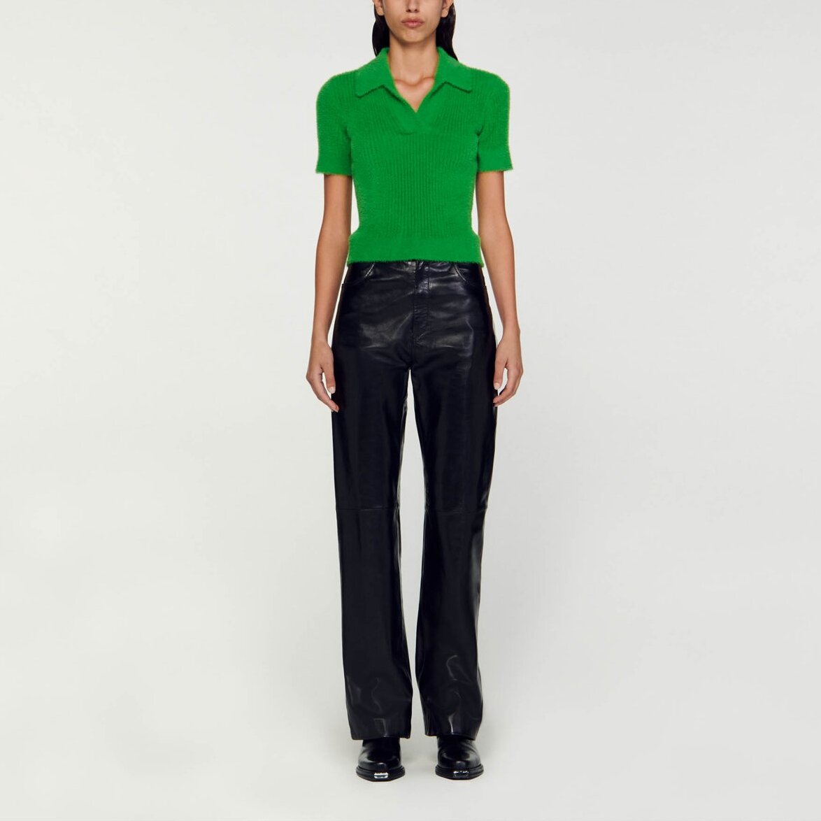 Pull polo en Maille Sandro seconde main