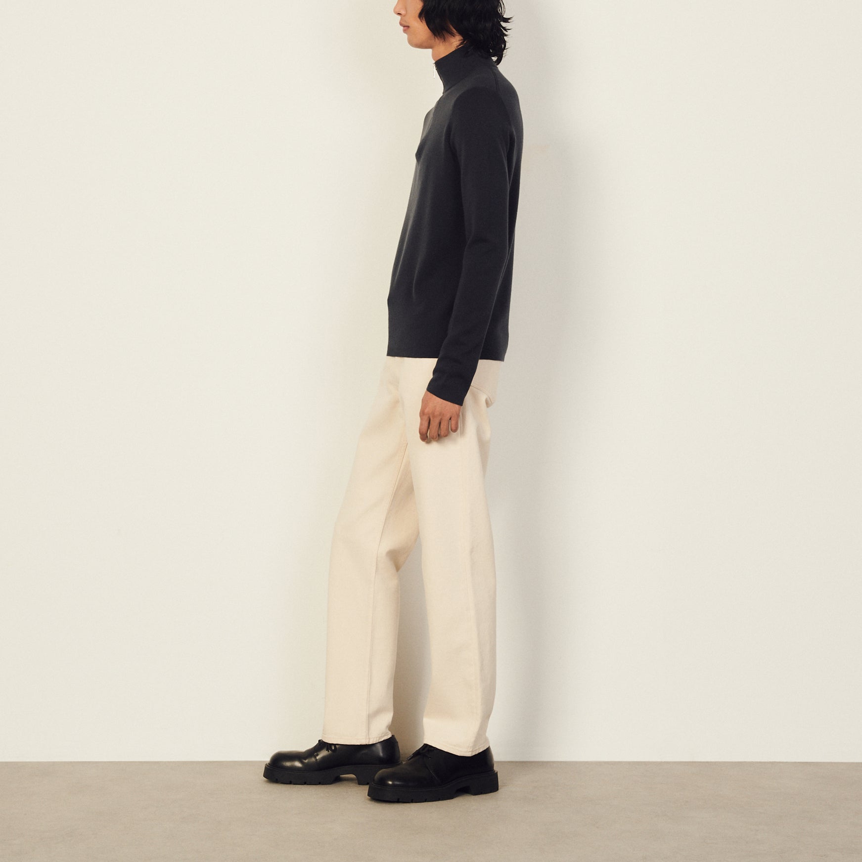 Pull en laine à col zippé Sandro seconde main