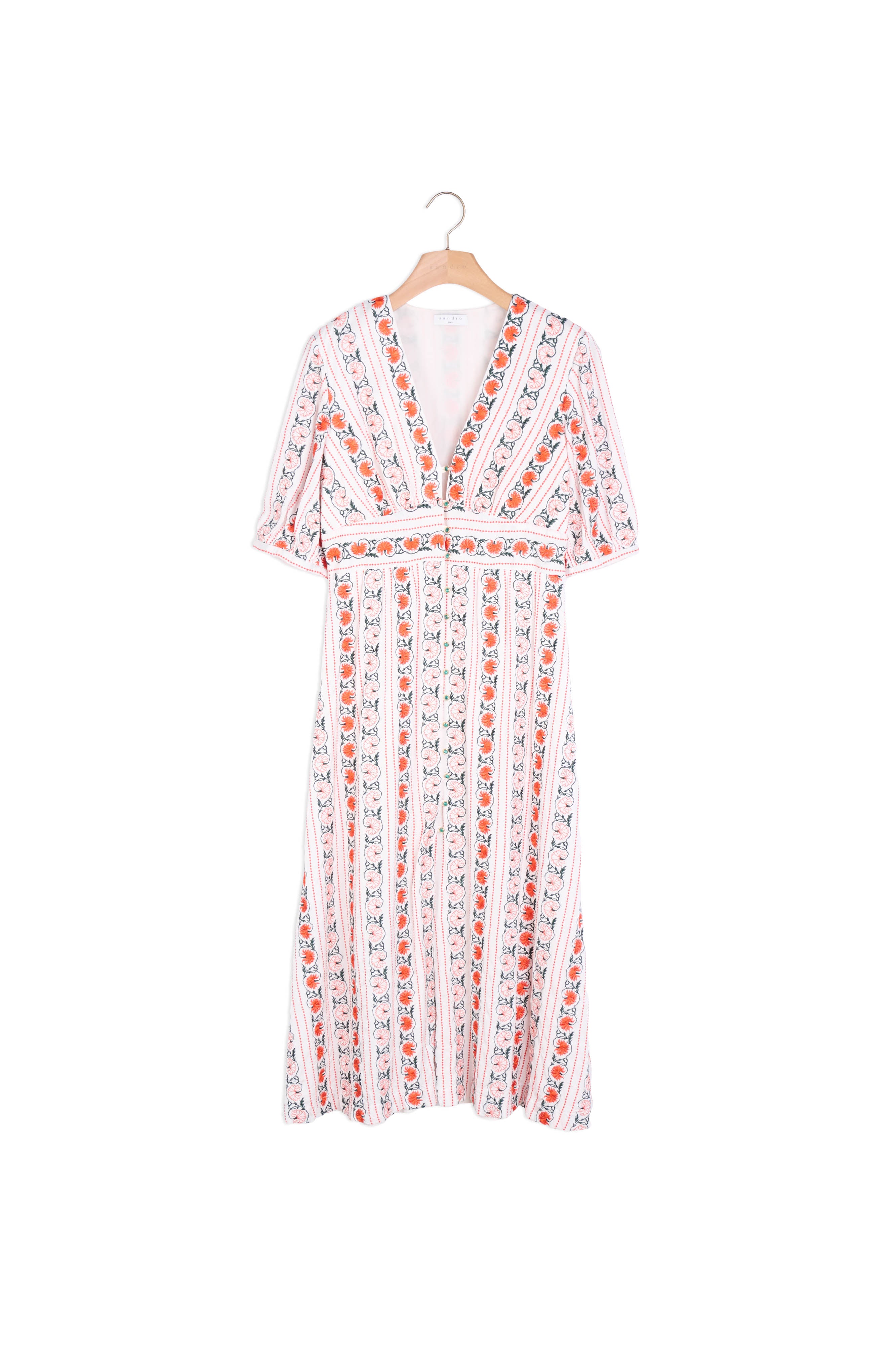 Robe longue en broderie Sandro seconde main