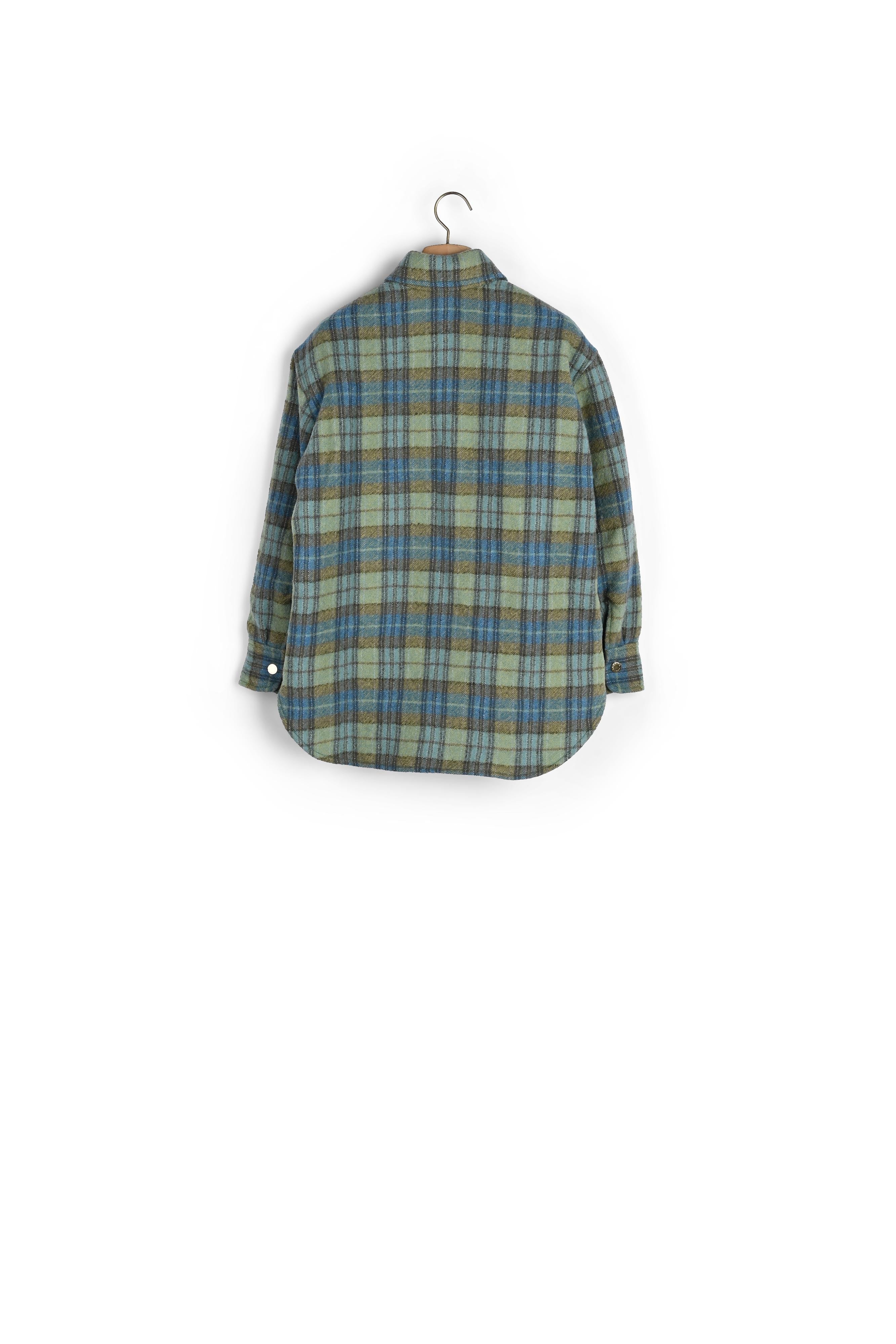 Manteau surChemise en laine à carreaux Sandro seconde main