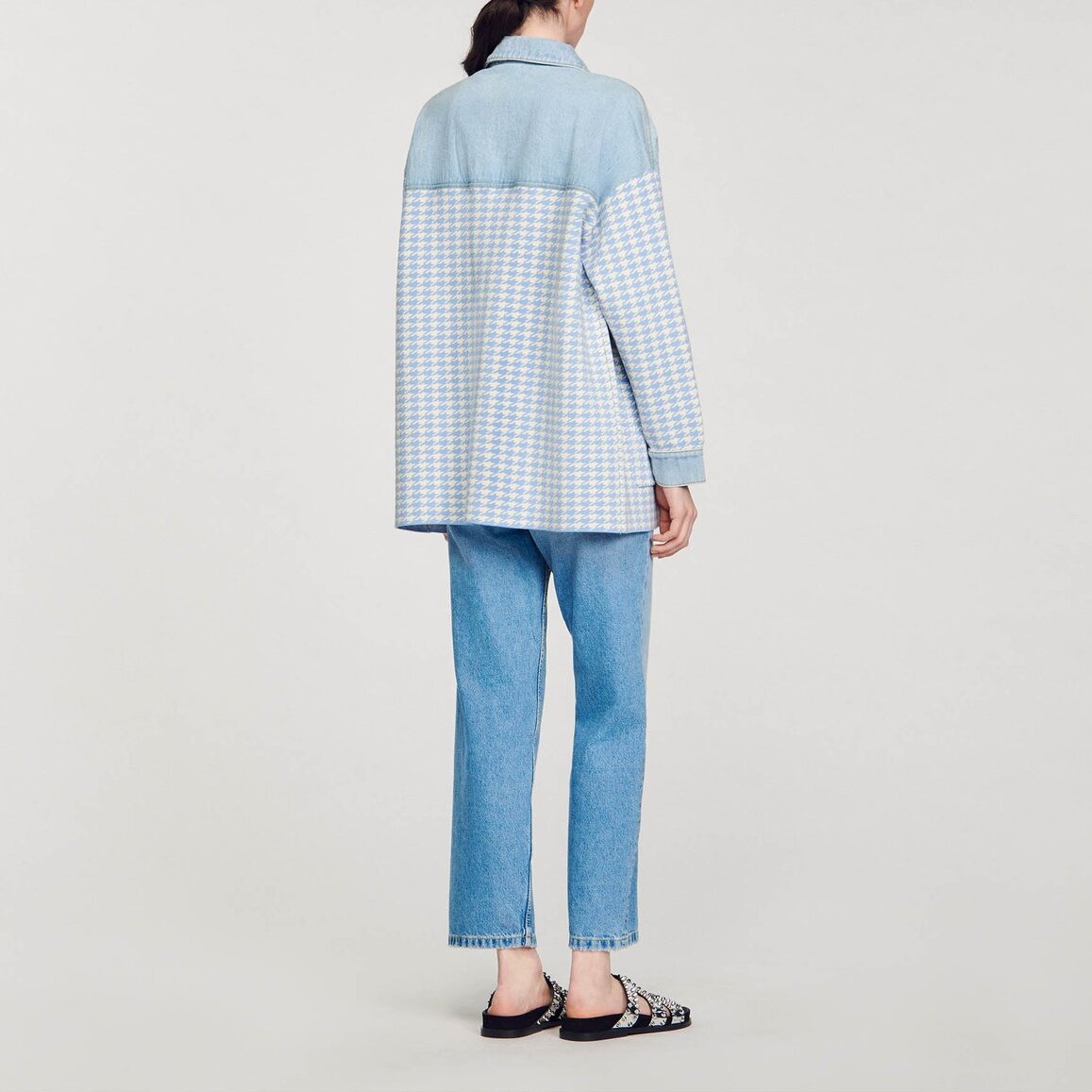 Cardicoat pied-de-poule Sandro seconde main